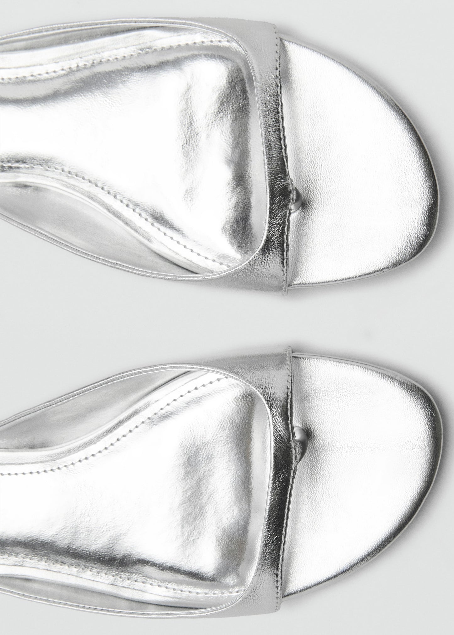 Metallic leather sandals