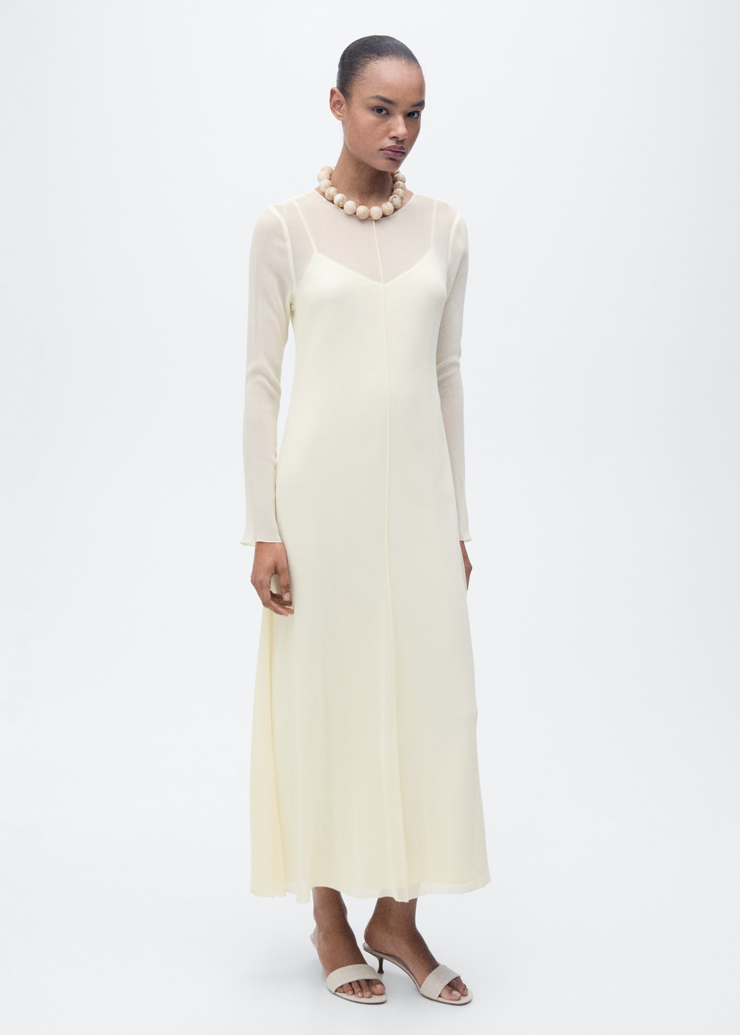 Semi-transparent combination dress