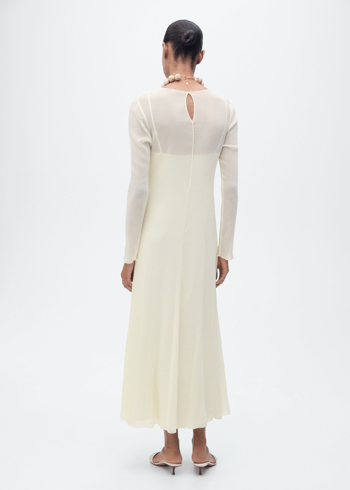 Semi-transparent combination dress