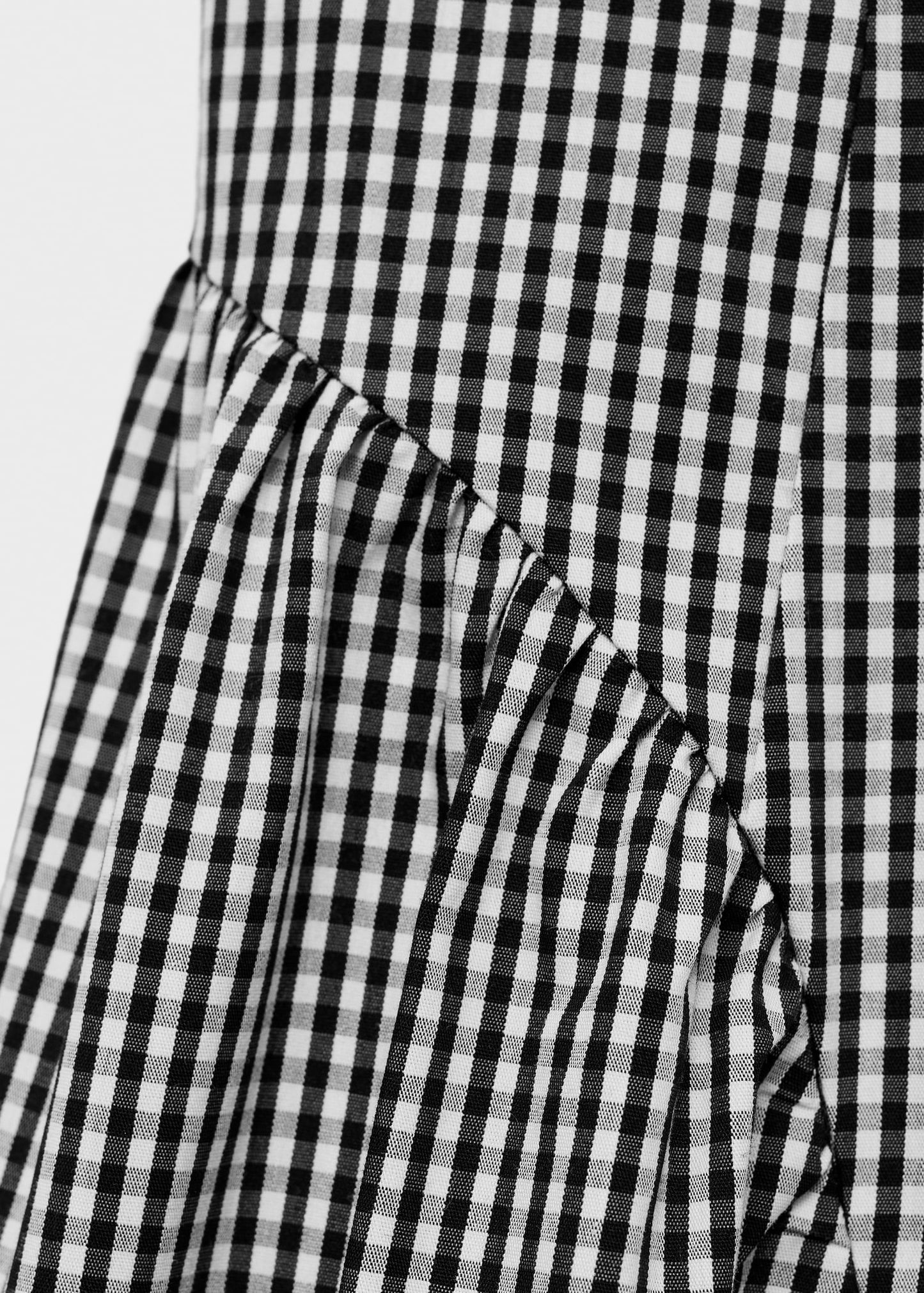 Gingham print midi dress