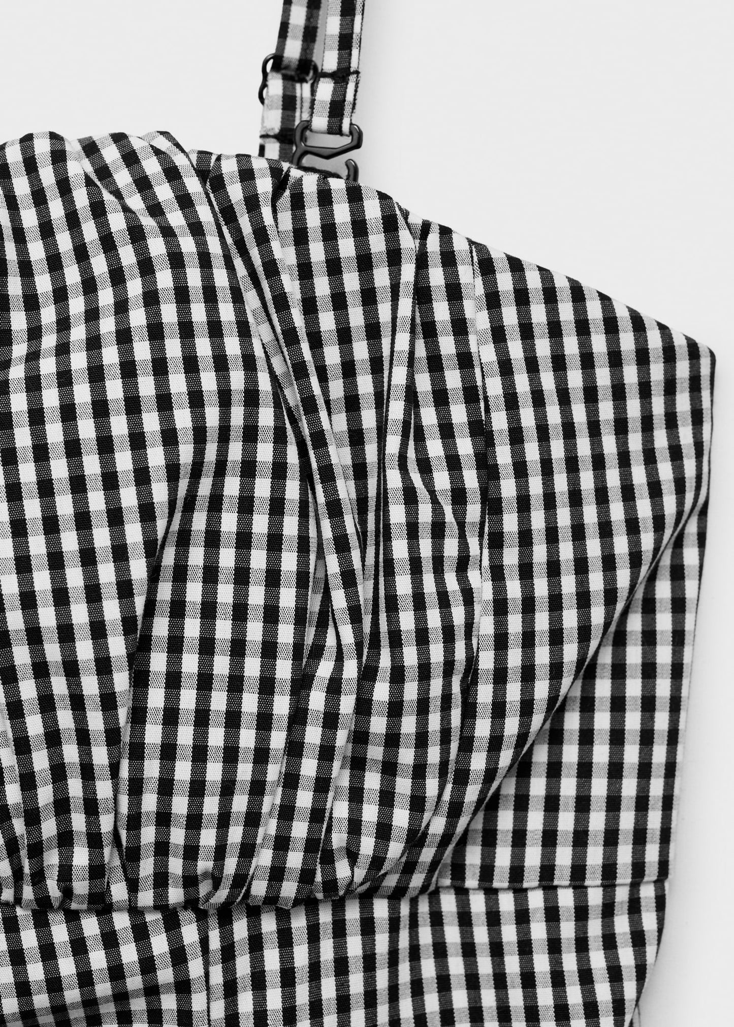 Gingham print midi dress