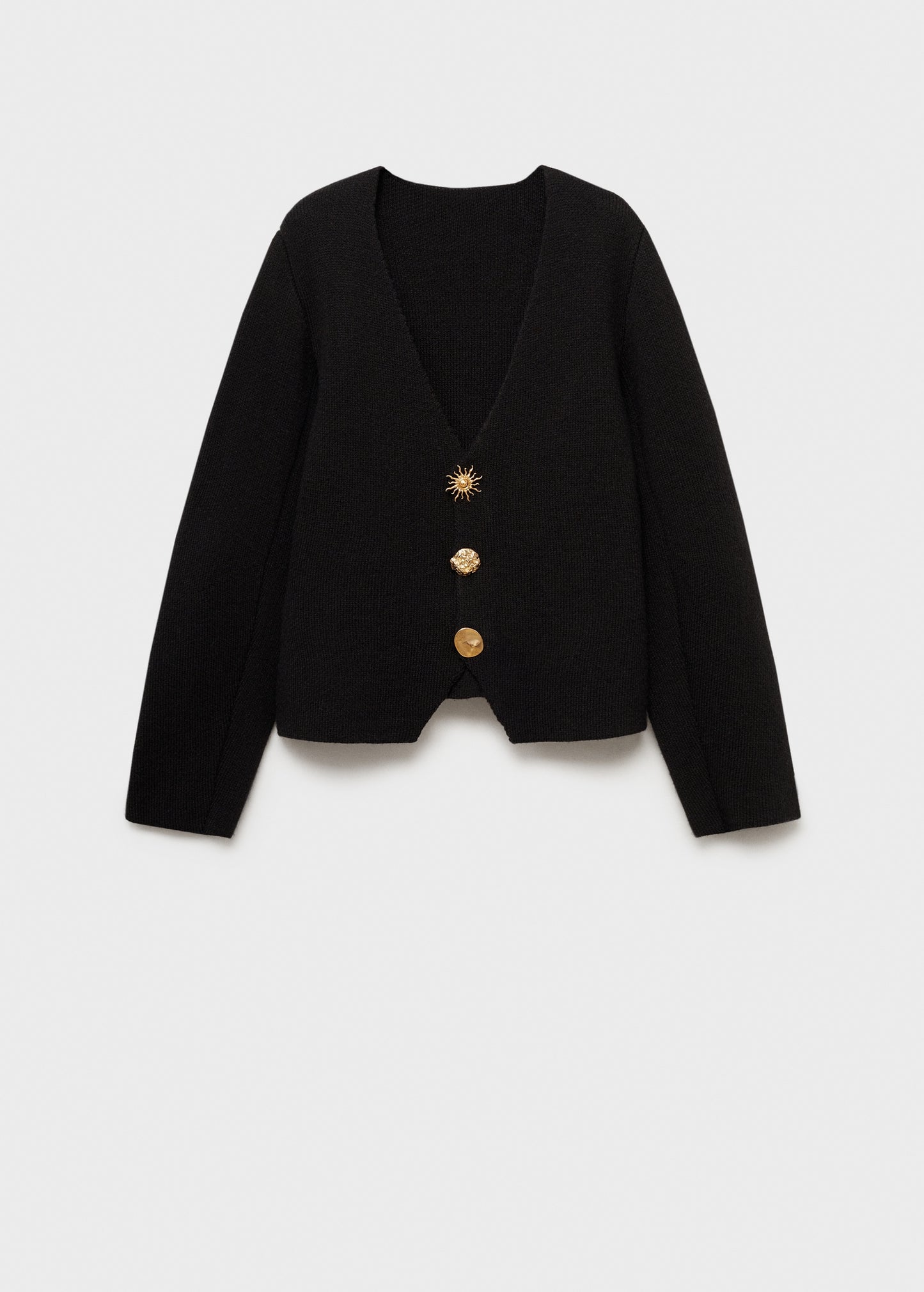 Knitted jacket with jewel buttons