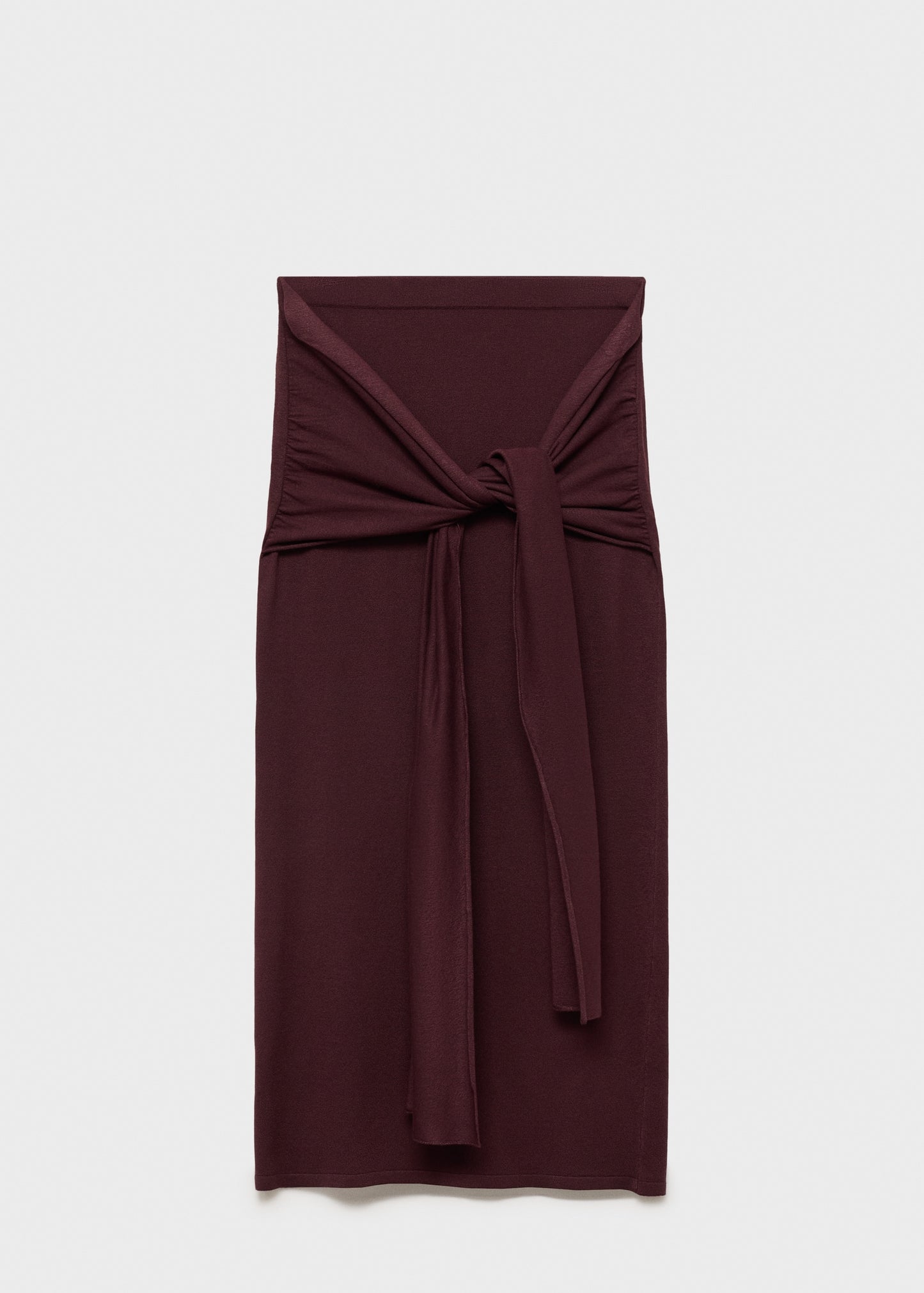 Knit skirt with knot detail