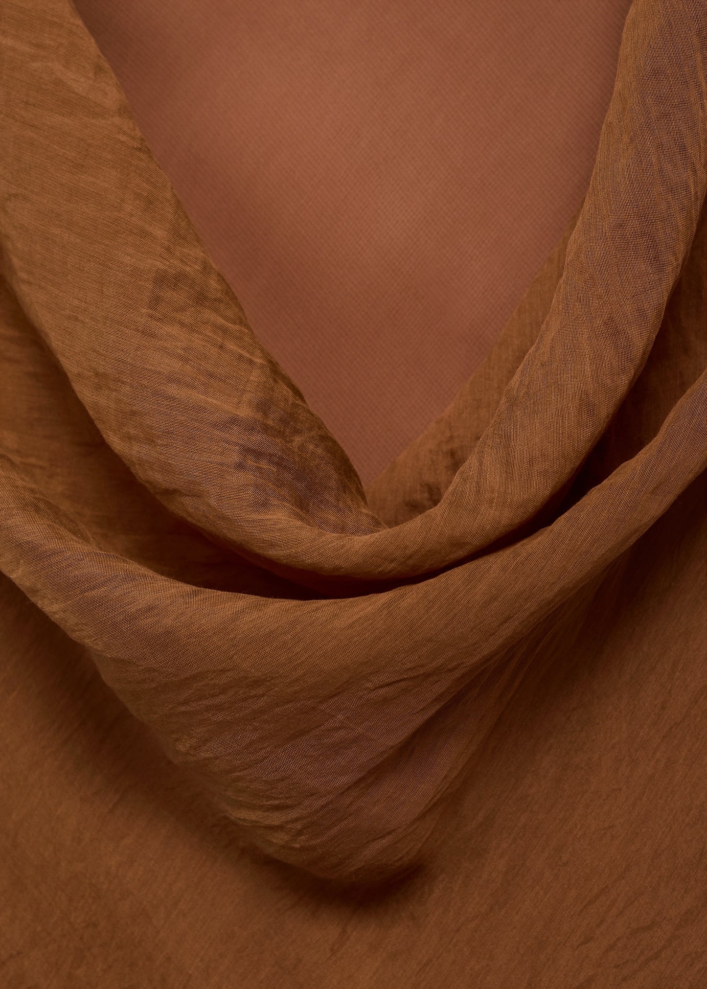 Draped neck lyocell dress
