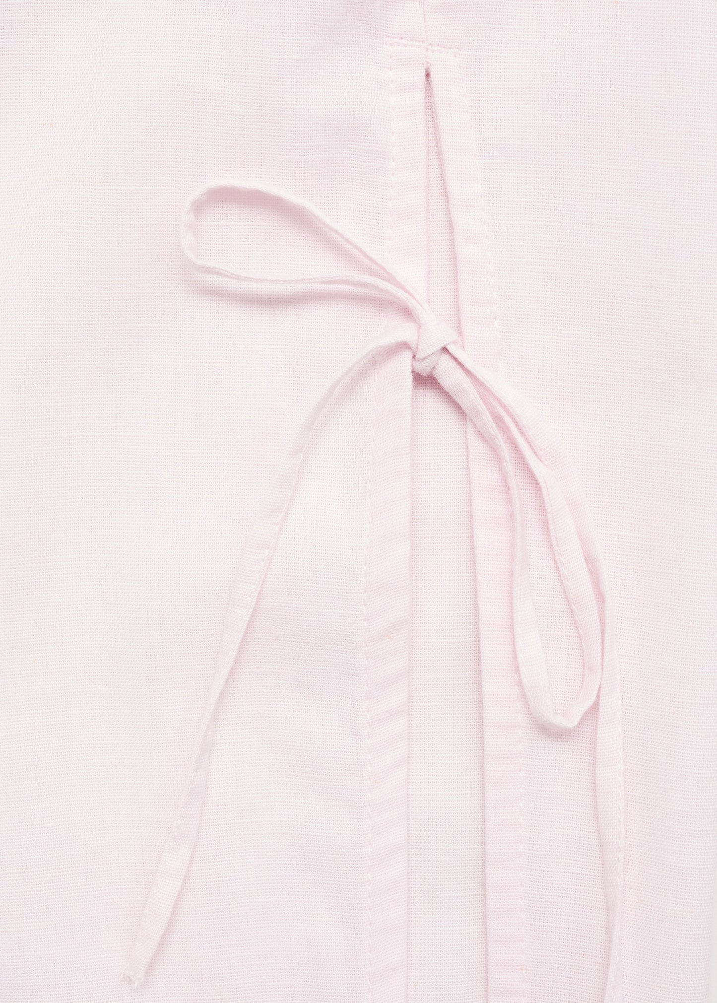Straight trousers with slits and bows