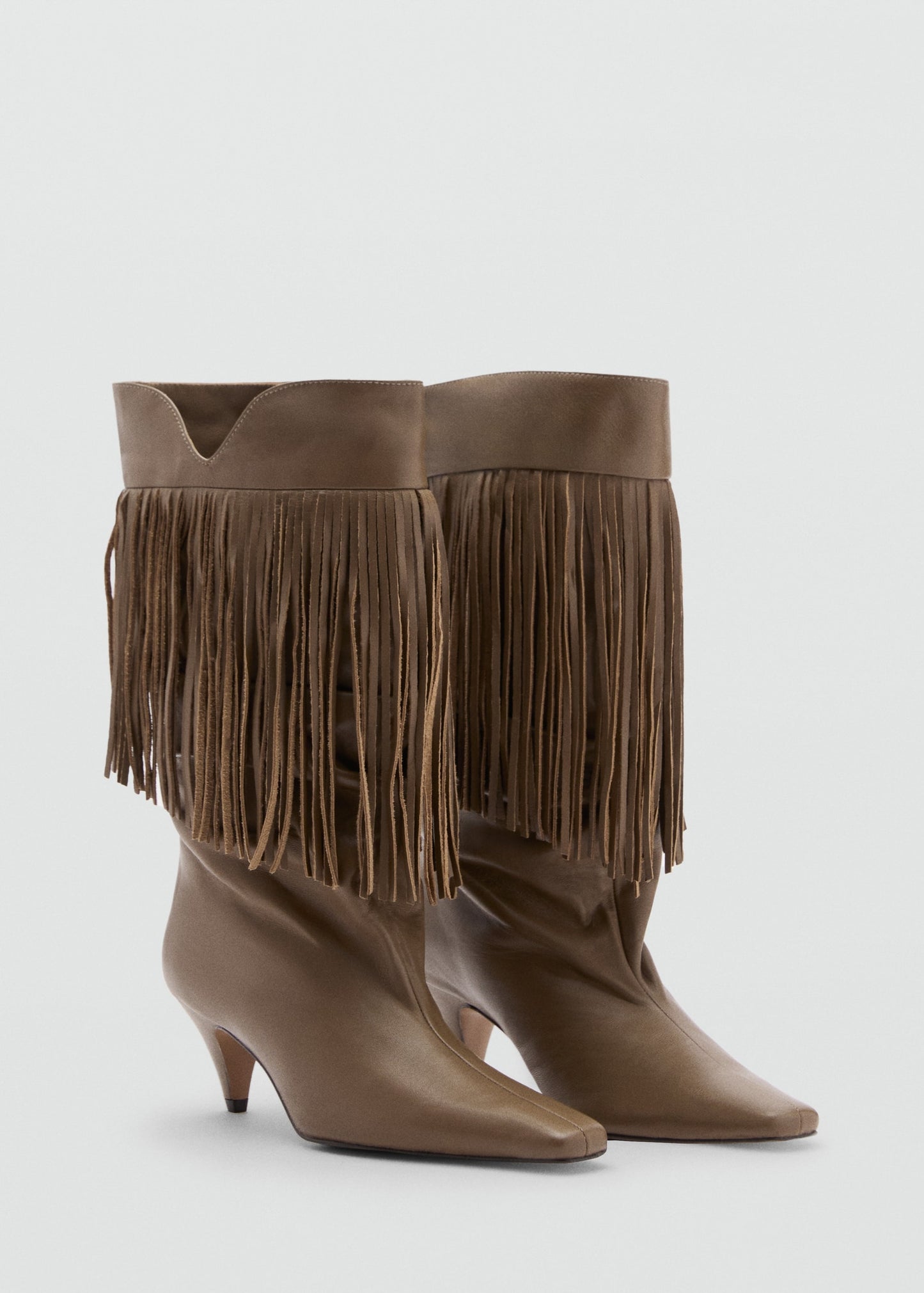 Fringed ankle boots
