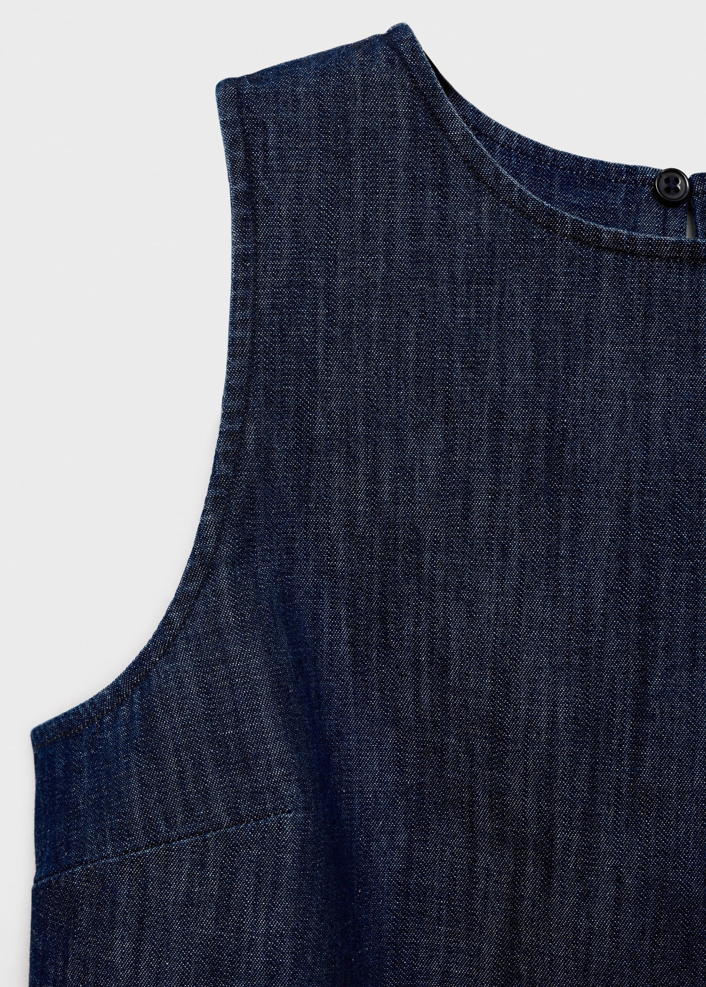 Rinse-wash denim crop top