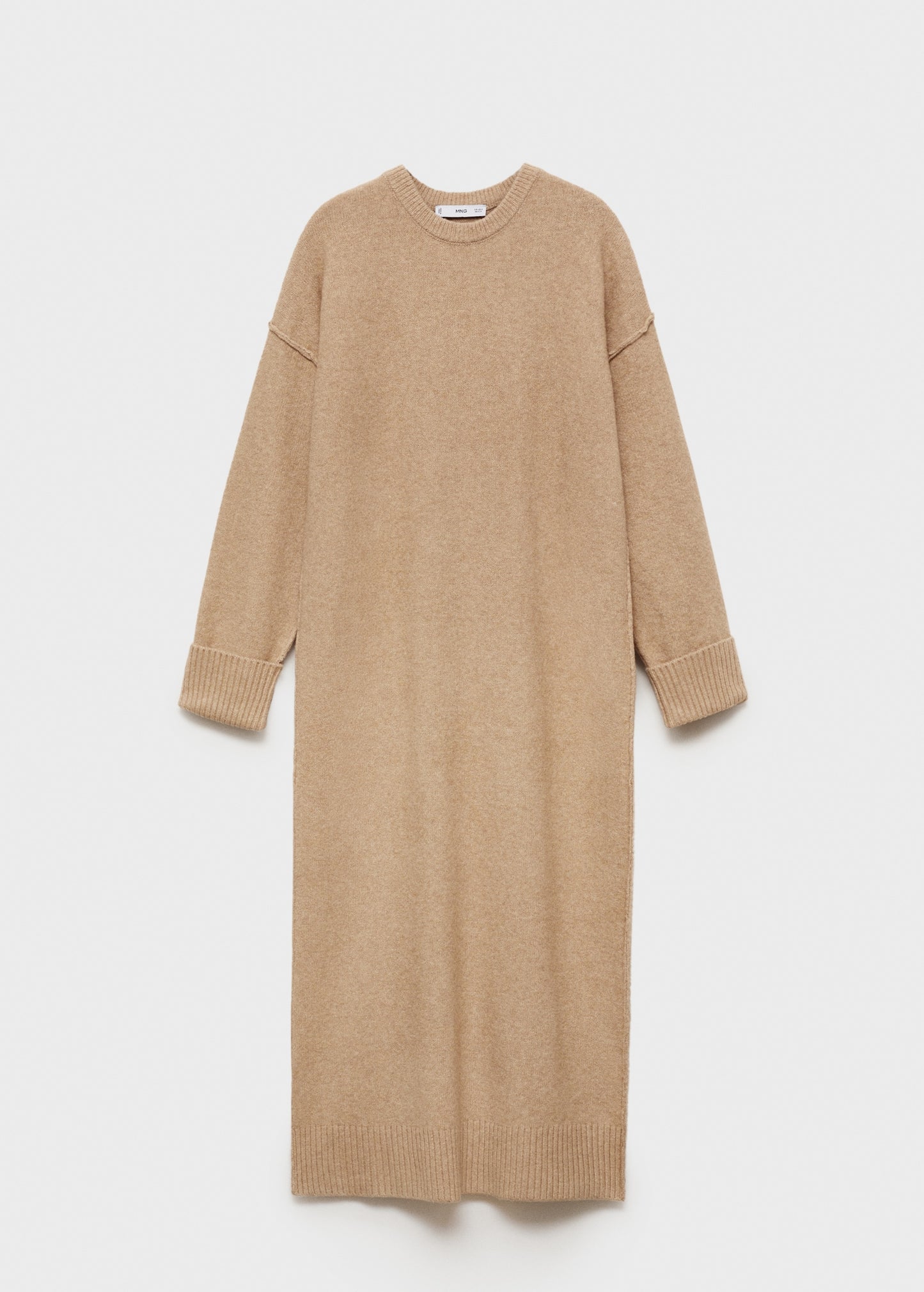 Knitted dress with ribbed finishes