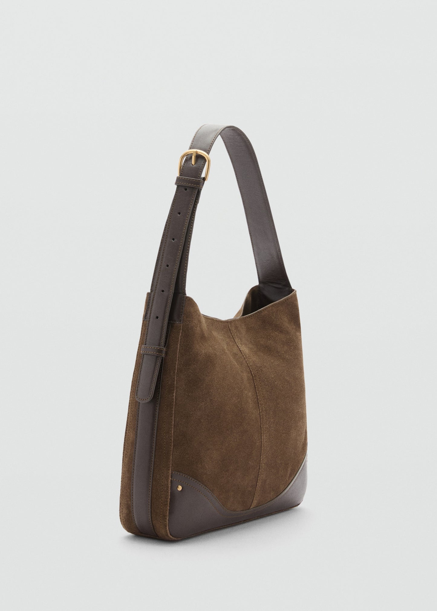 100% split leather bag with buckle