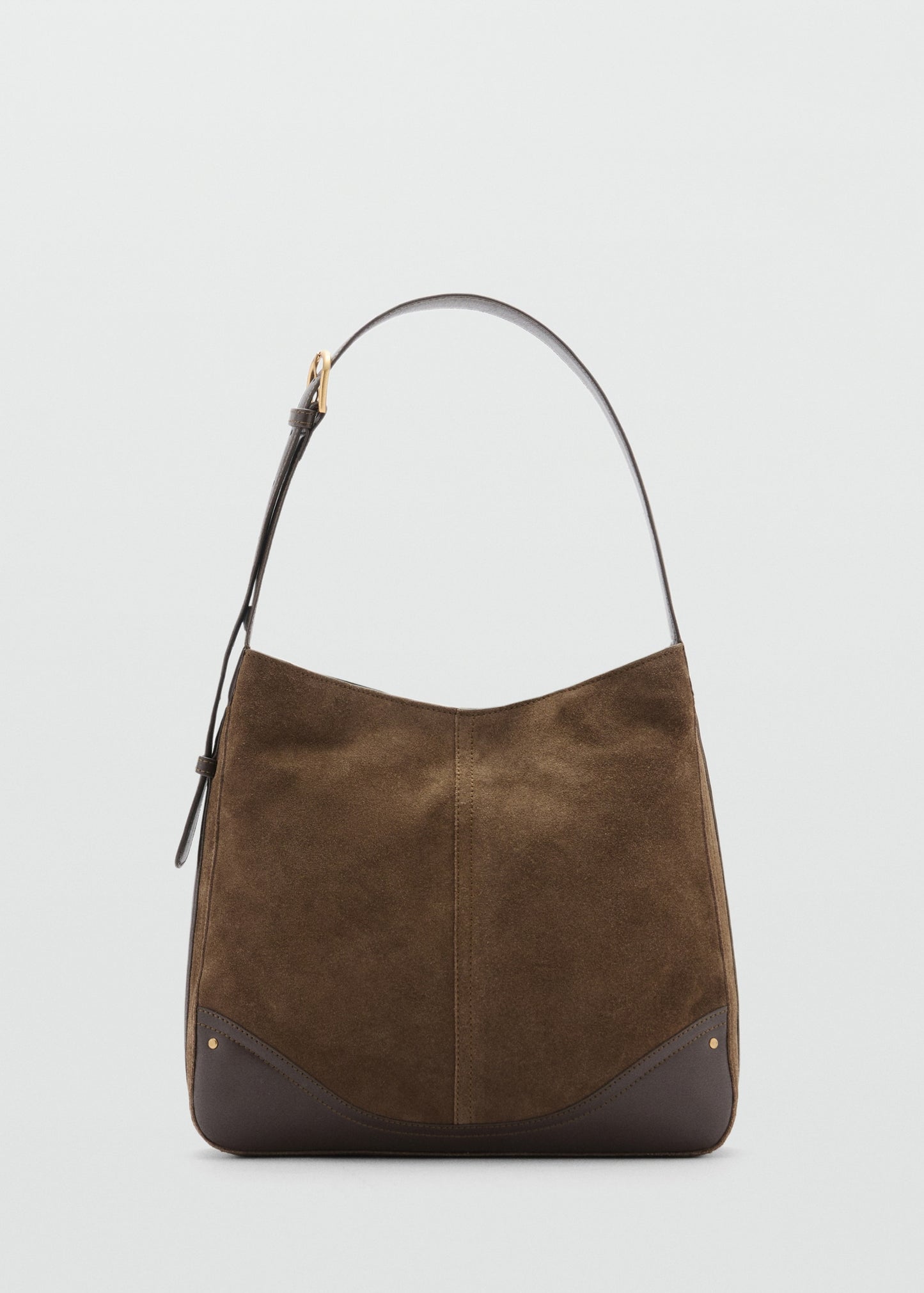 100% split leather bag with buckle