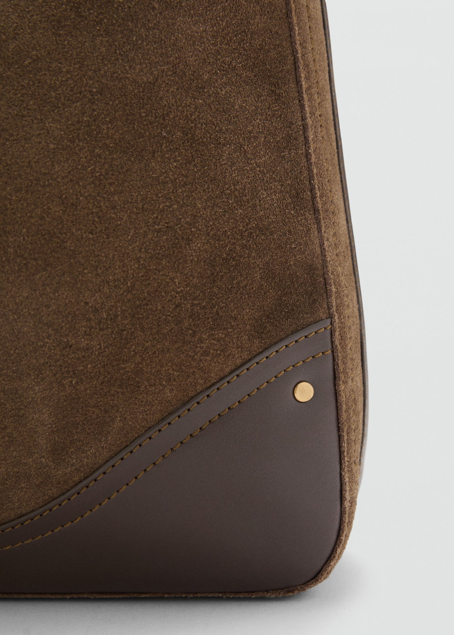 100% split leather bag with buckle