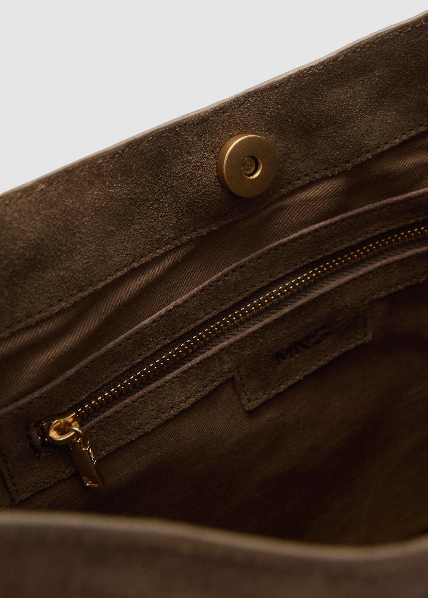 100% split leather bag with buckle