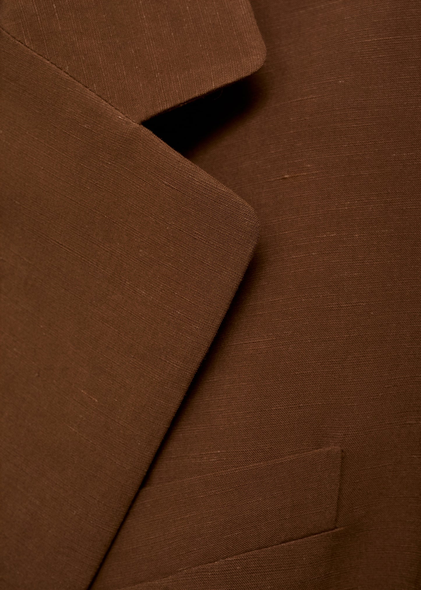 Linen-blend suit jacket with belt