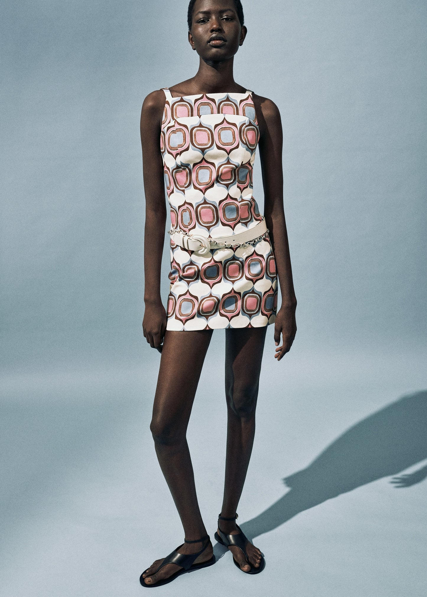 Printed short skirt