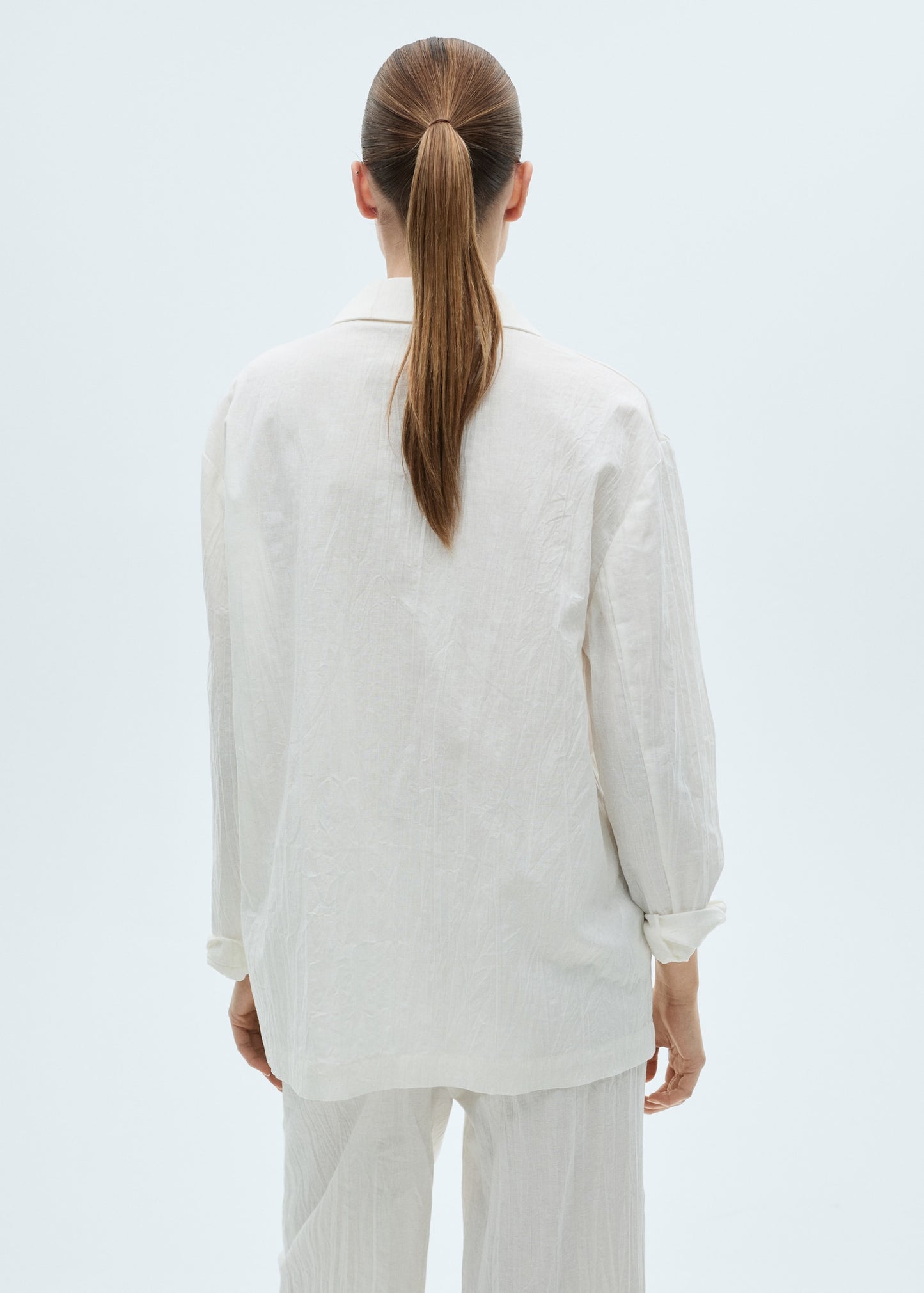 Creased-effect suit jacket