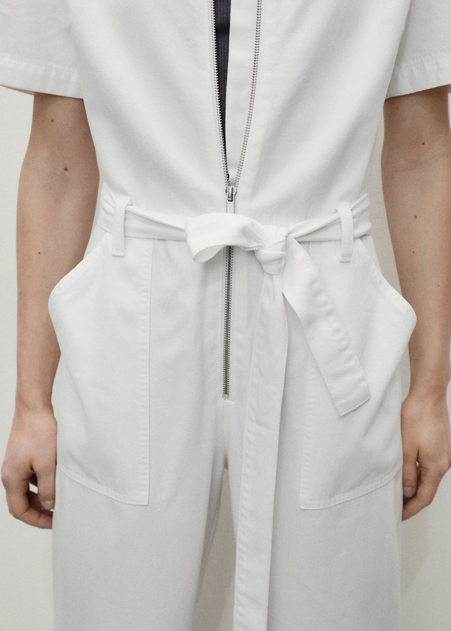 Denim jumpsuit belt