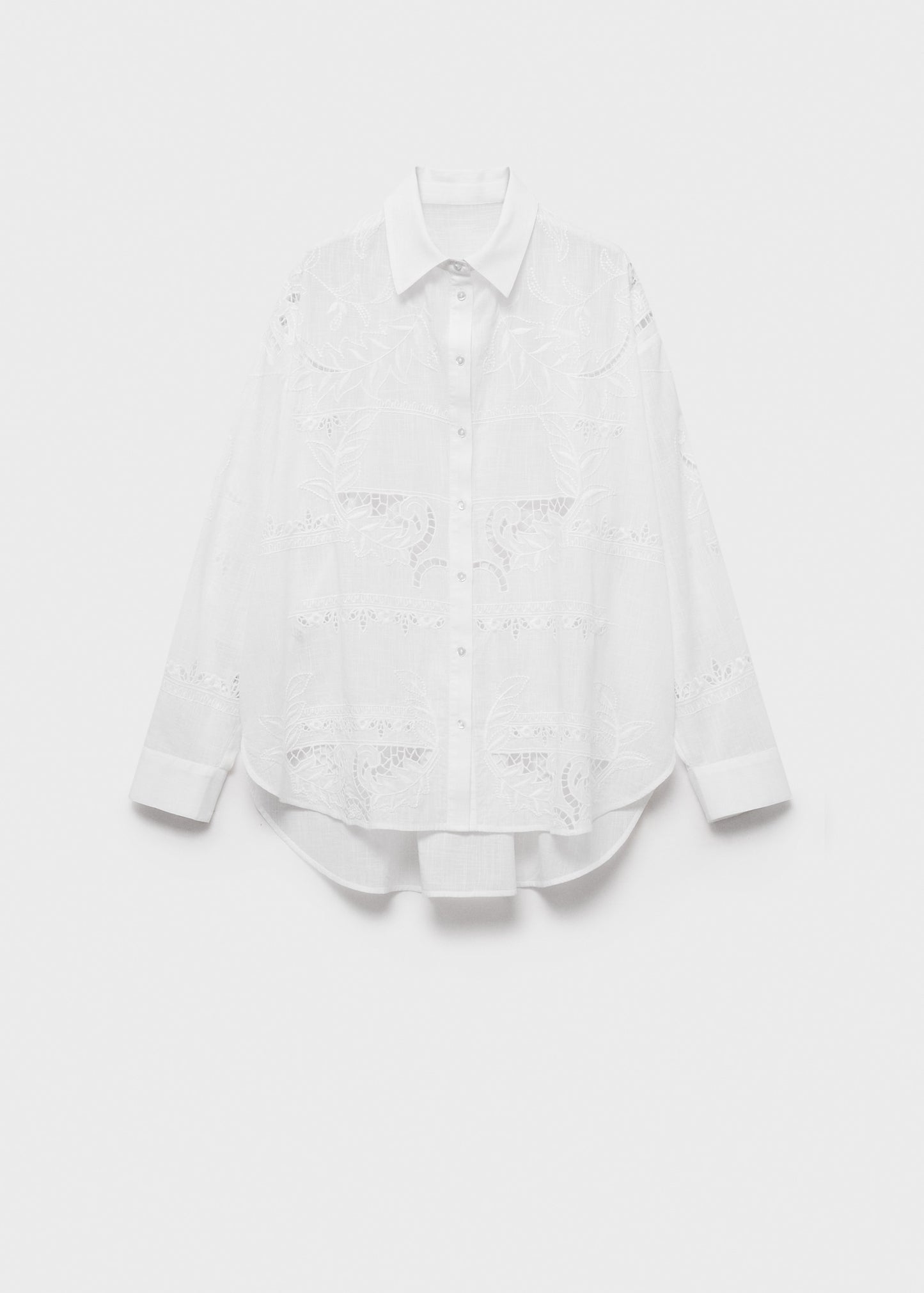 Oversized embroidered shirt