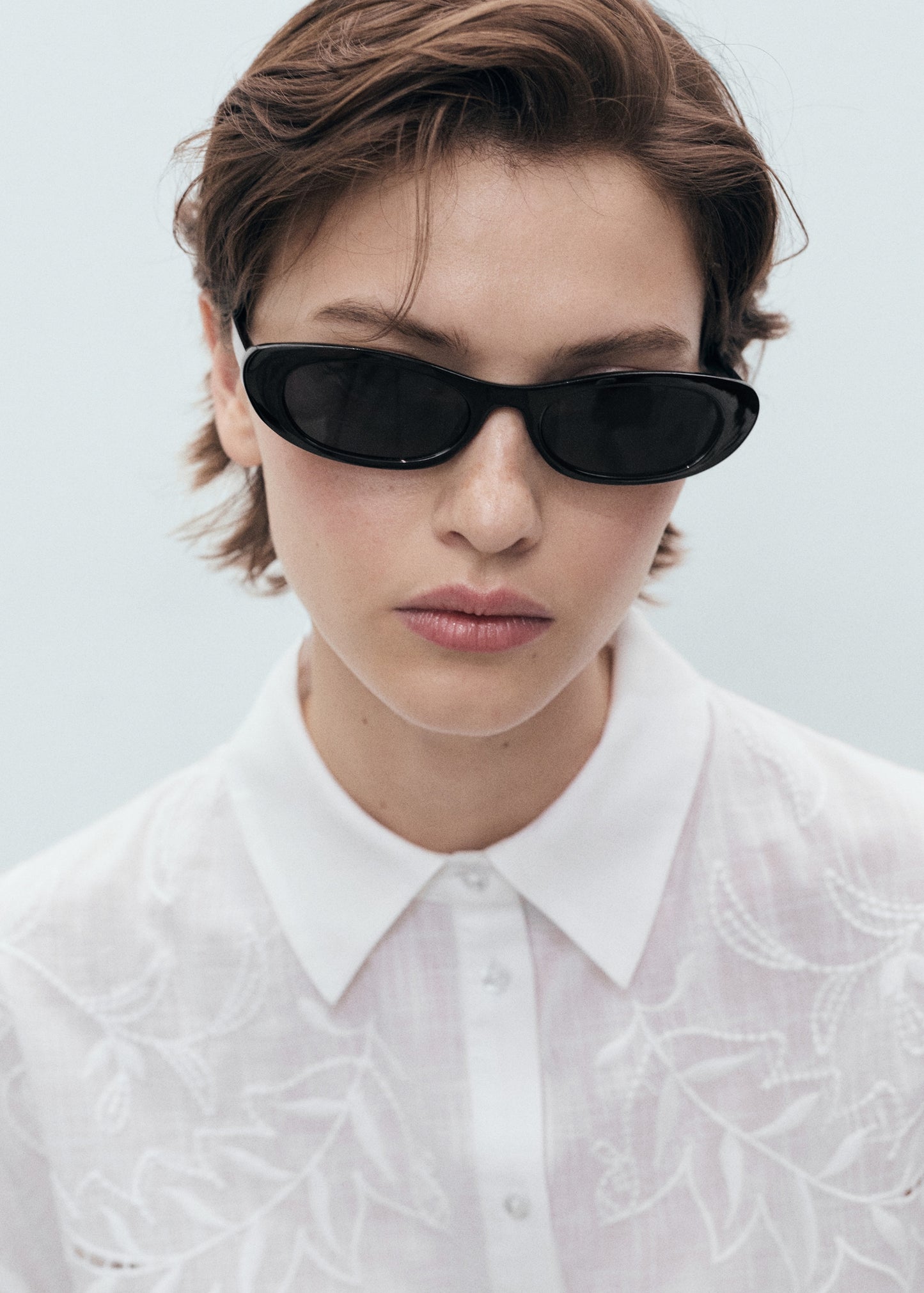 Oversized embroidered shirt