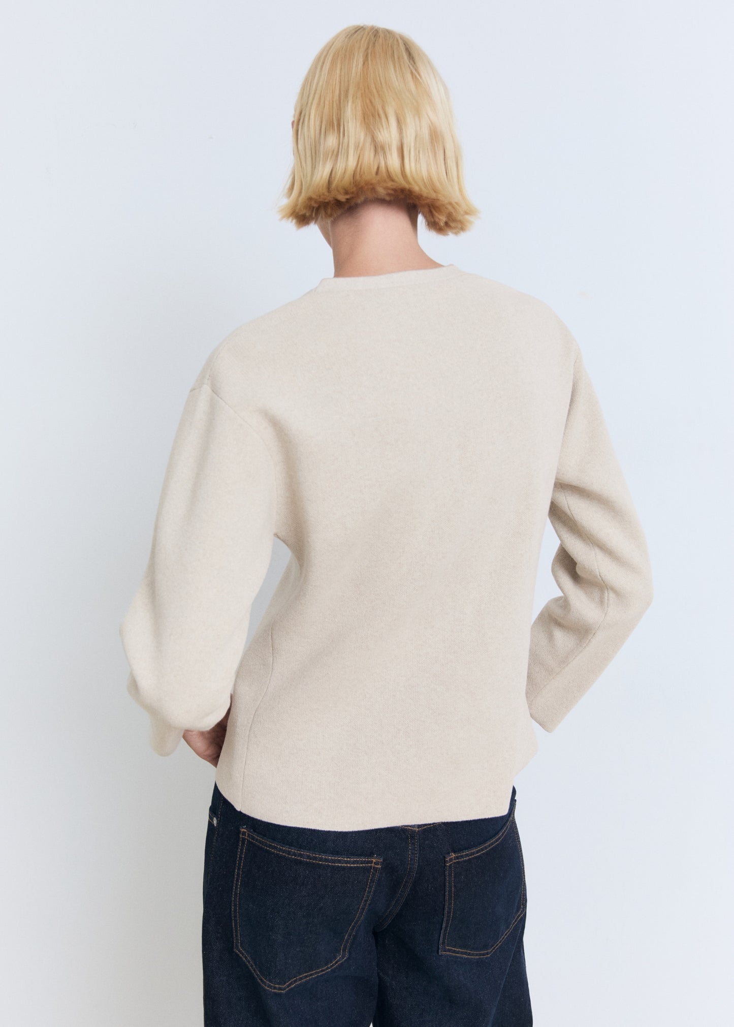 Fine knit jacket with jewel buttons
