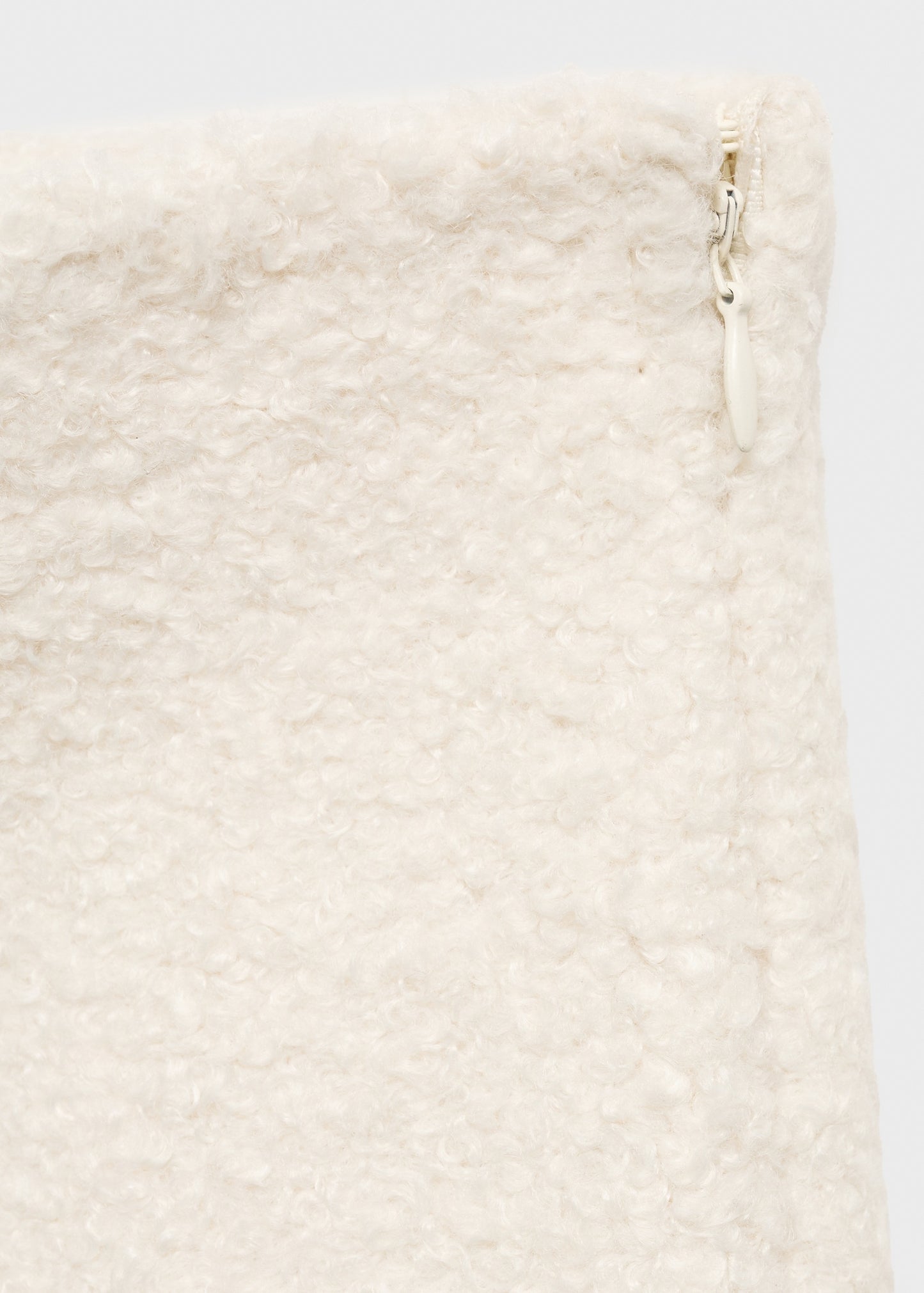 Shearling midi skirt