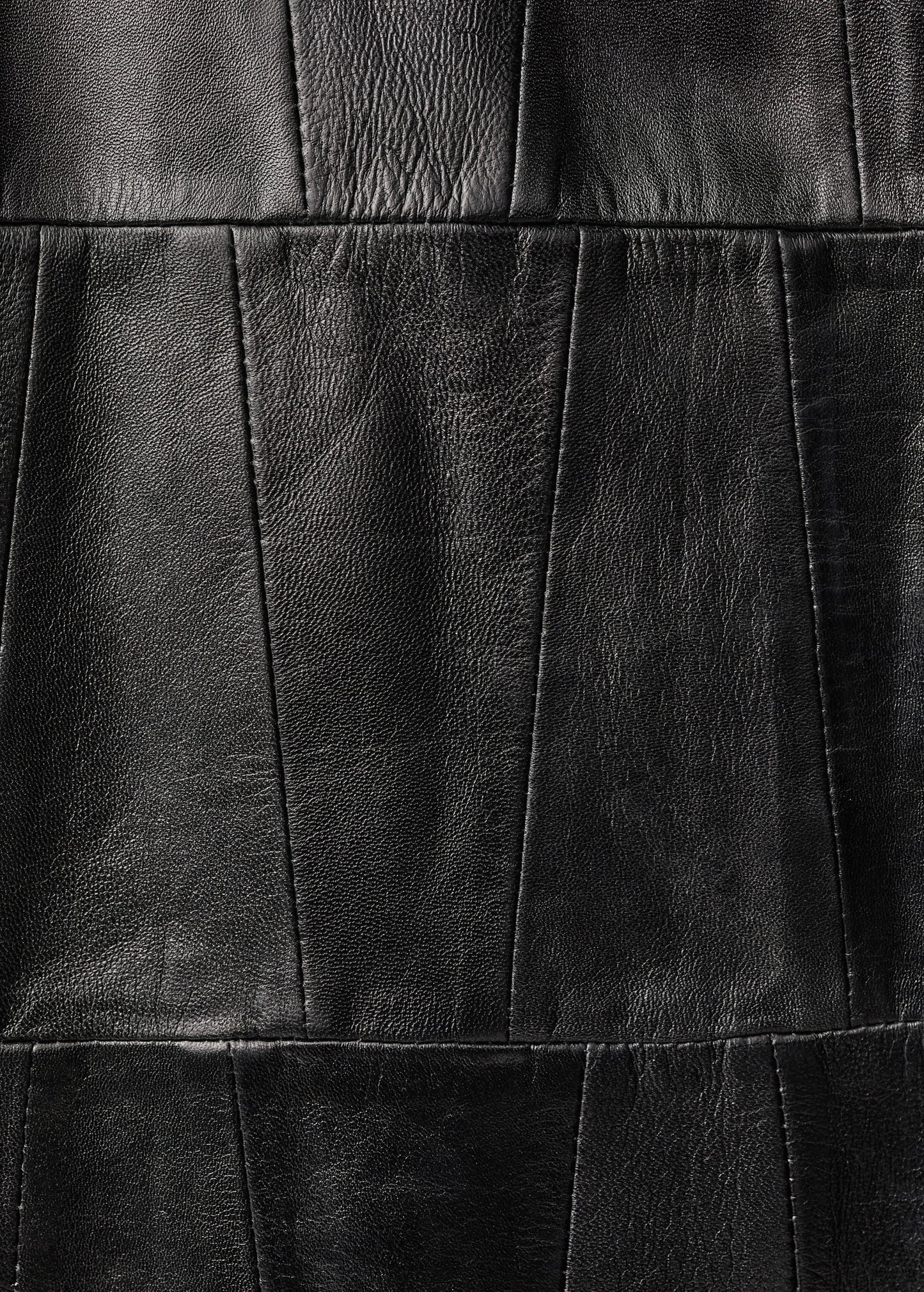 Oversized patchwork leather coat