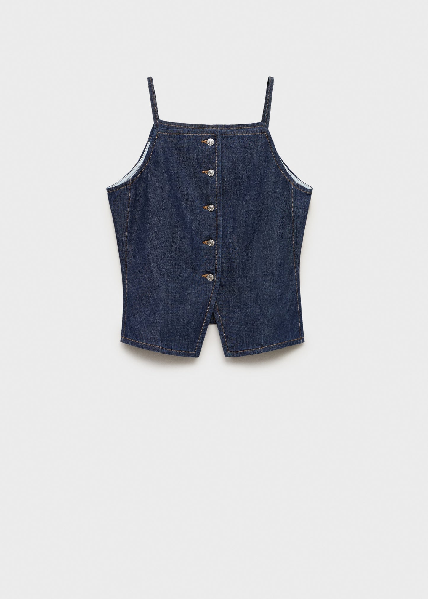 Buttoned denim top
