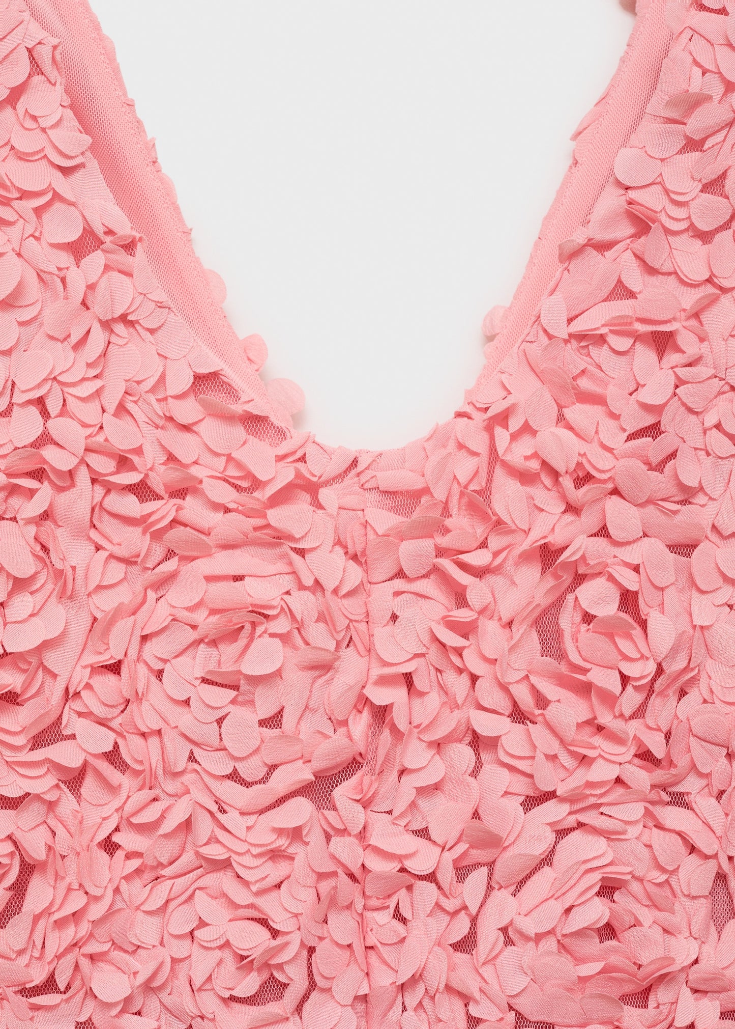Flower embroidered tulle dress