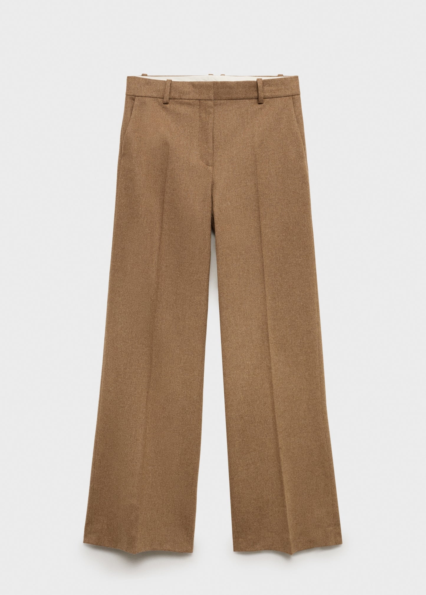 Wool-blend suit trousers