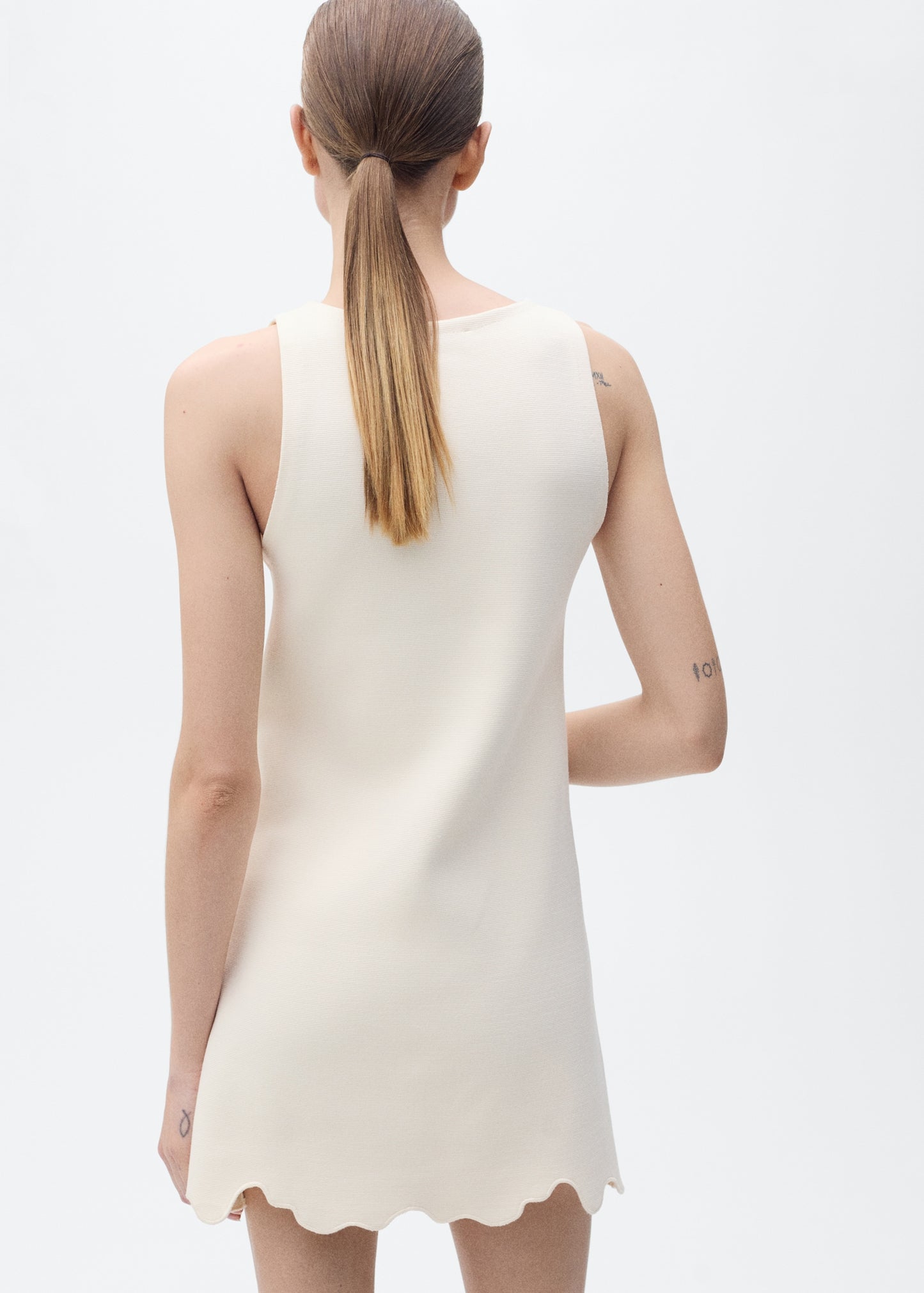 Knitted dress openwork details