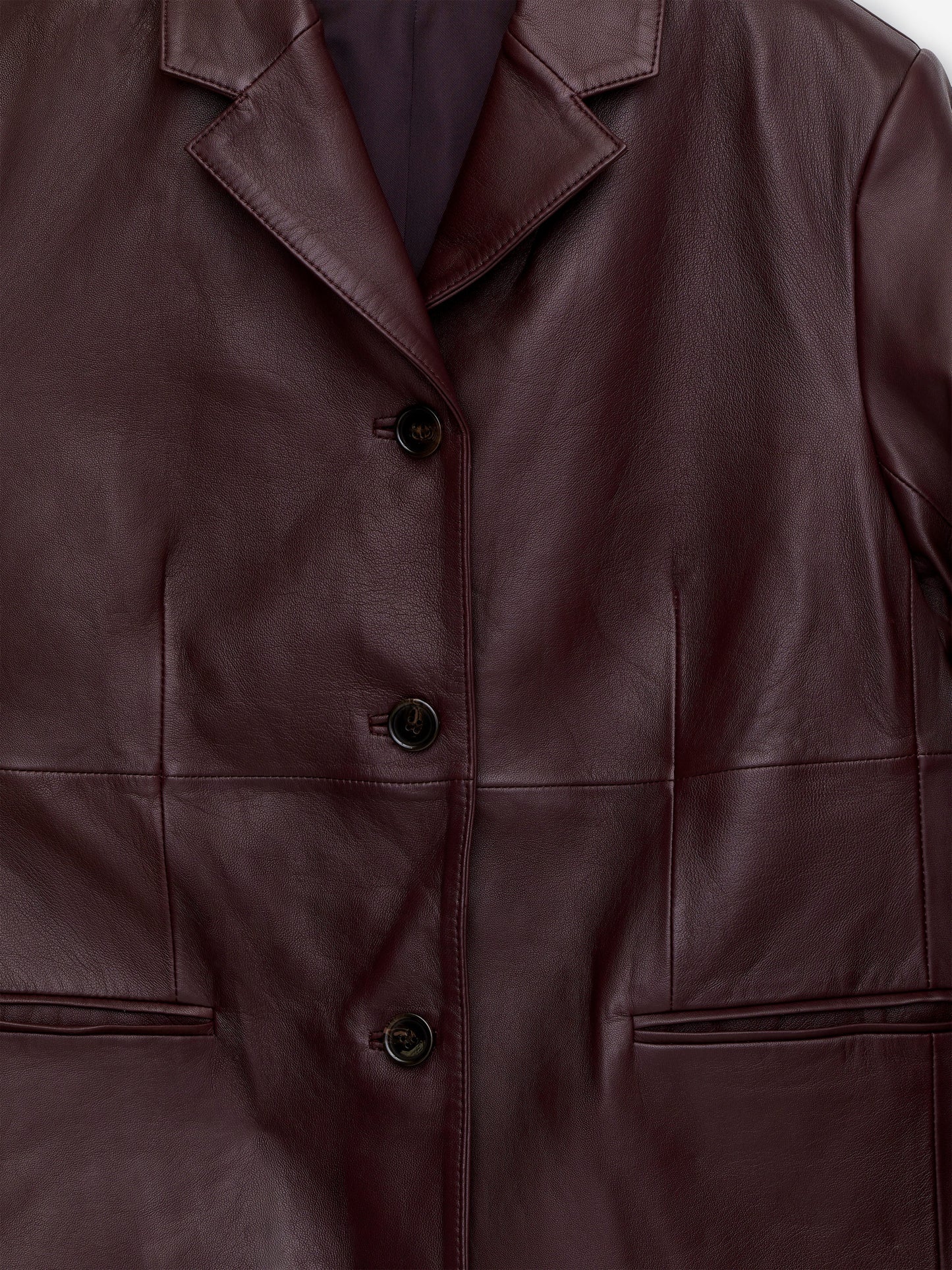 Single-Breasted Leather Jacket