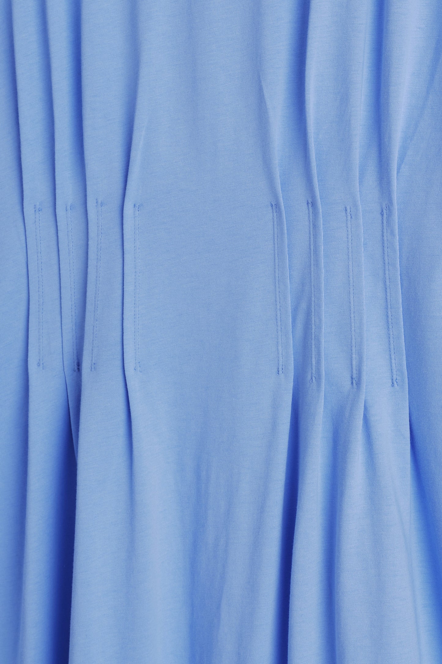 Pintucked Cotton Midi Dress