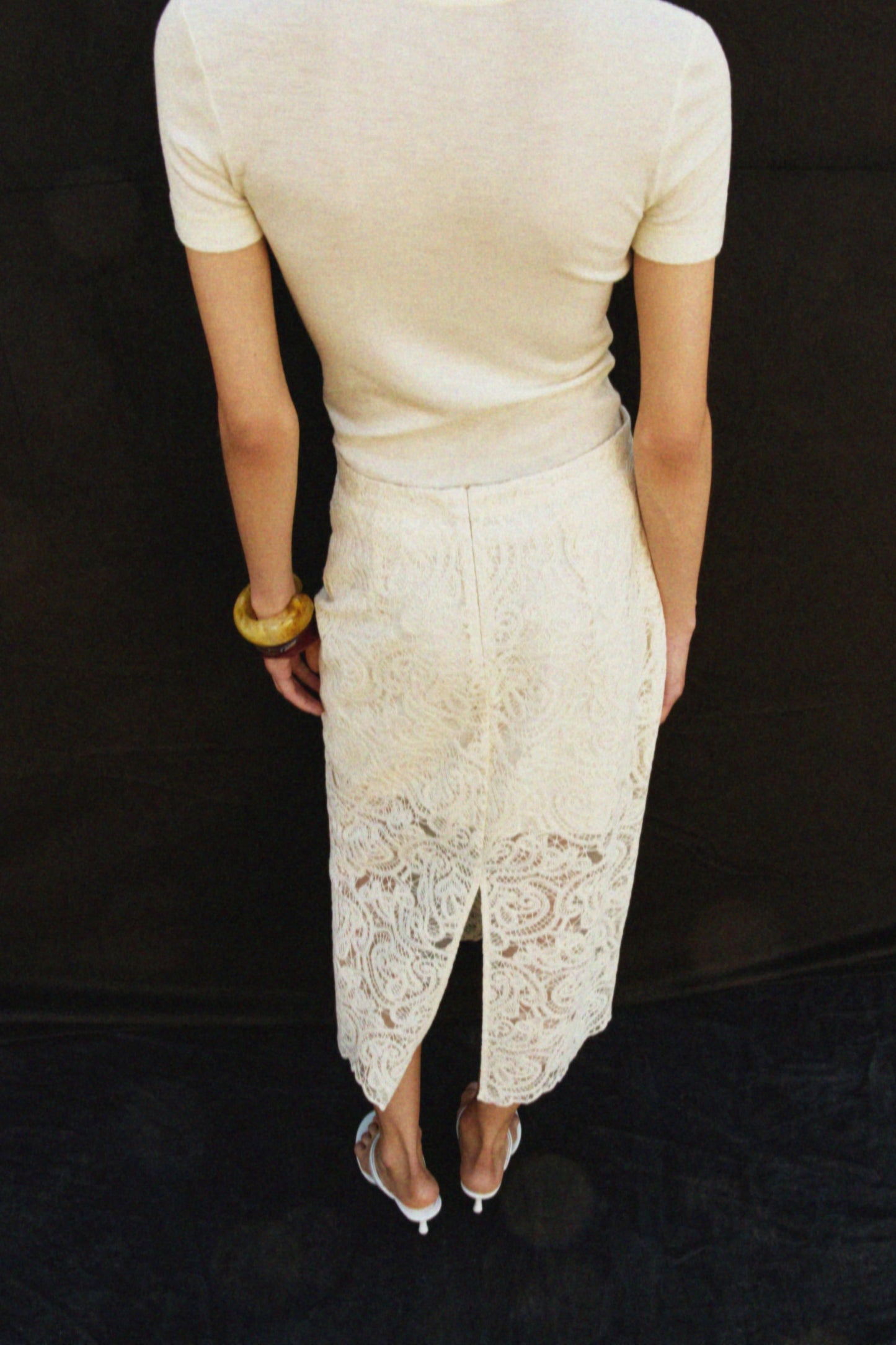 Lace pencil skirt