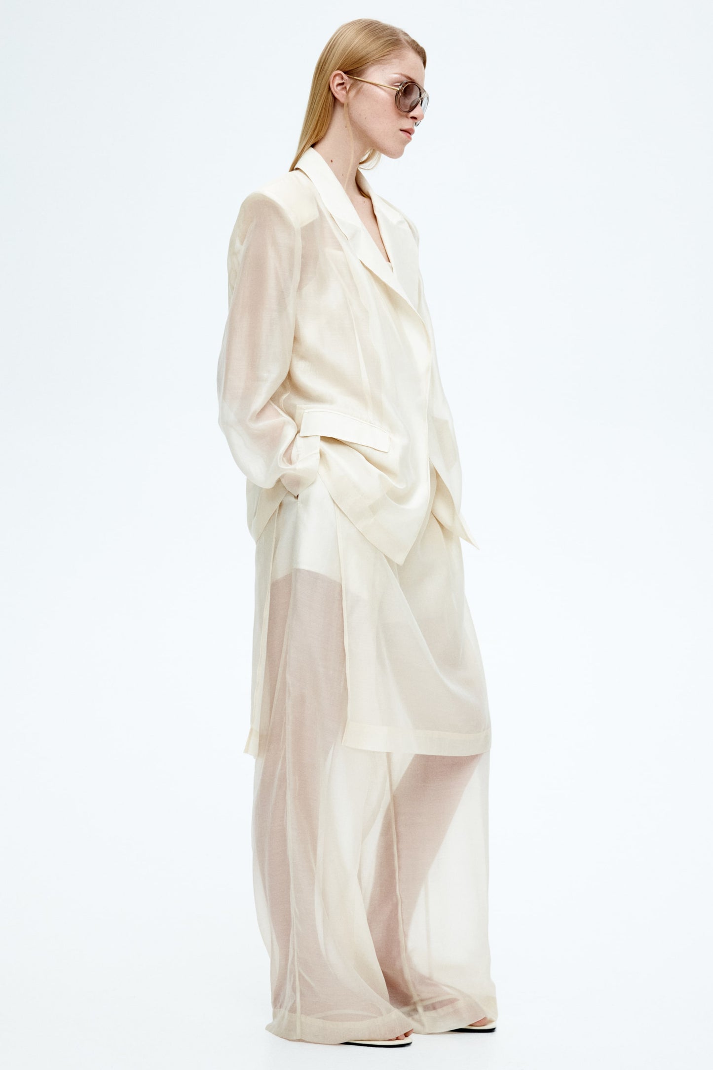 Oversized sheer blazer