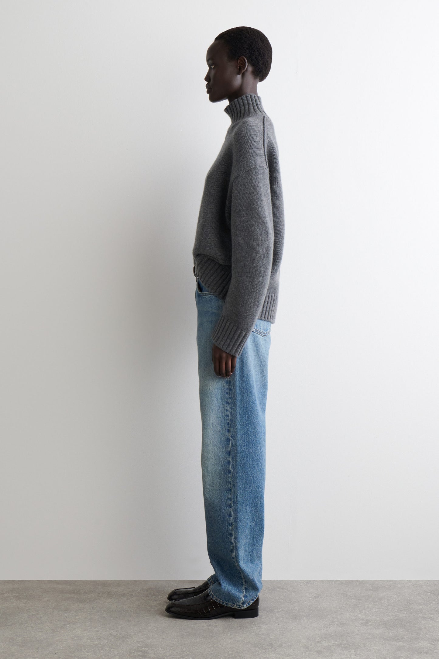 Cashmere Funnel-Neck Jumper