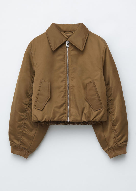Cropped Bomber Jacket