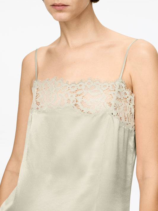 Lace-Detail Strap Dress