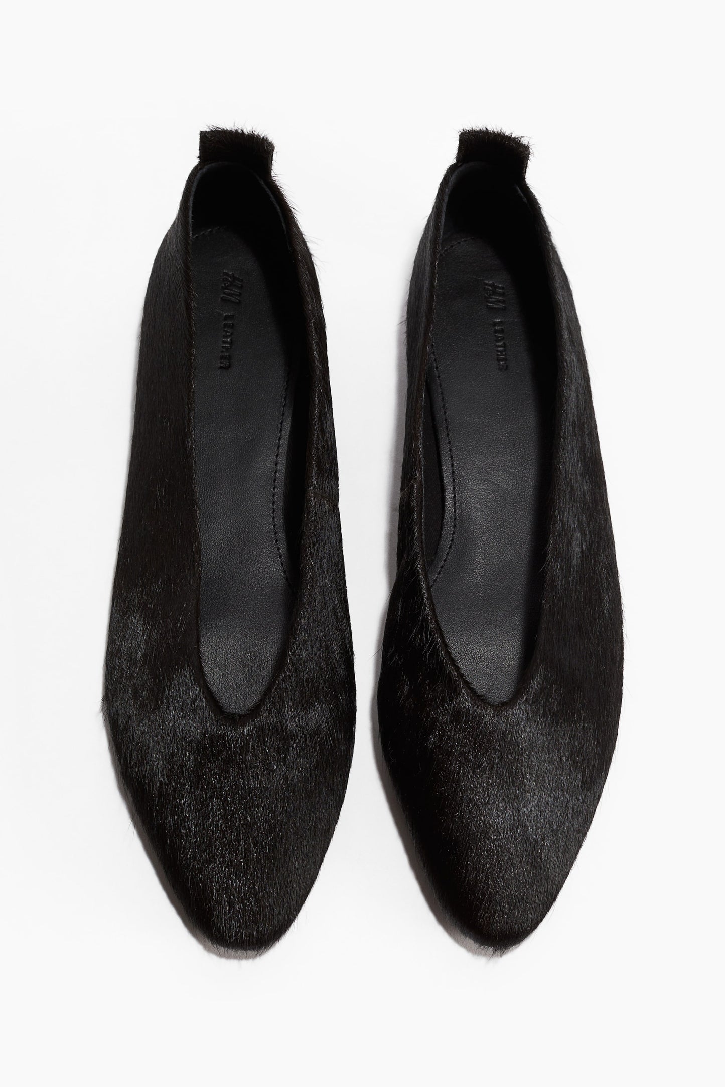 Leather ballet pumps
