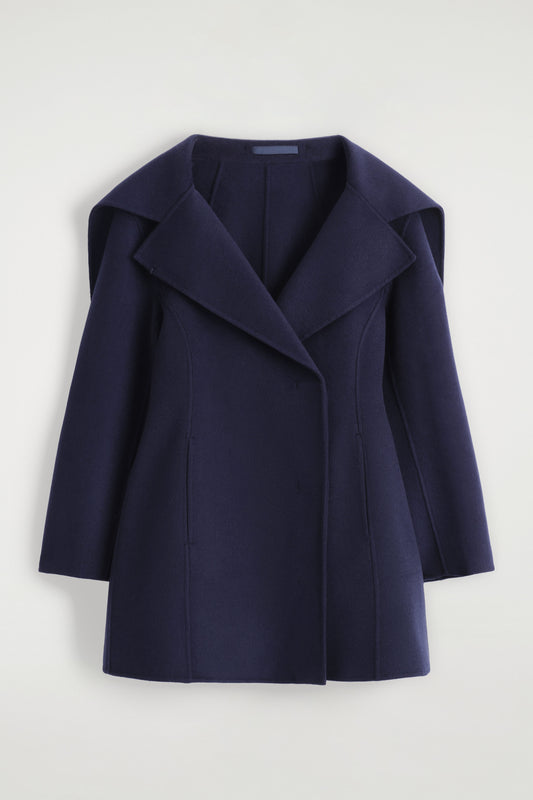 Sculpted Double-Faced Wool Coat