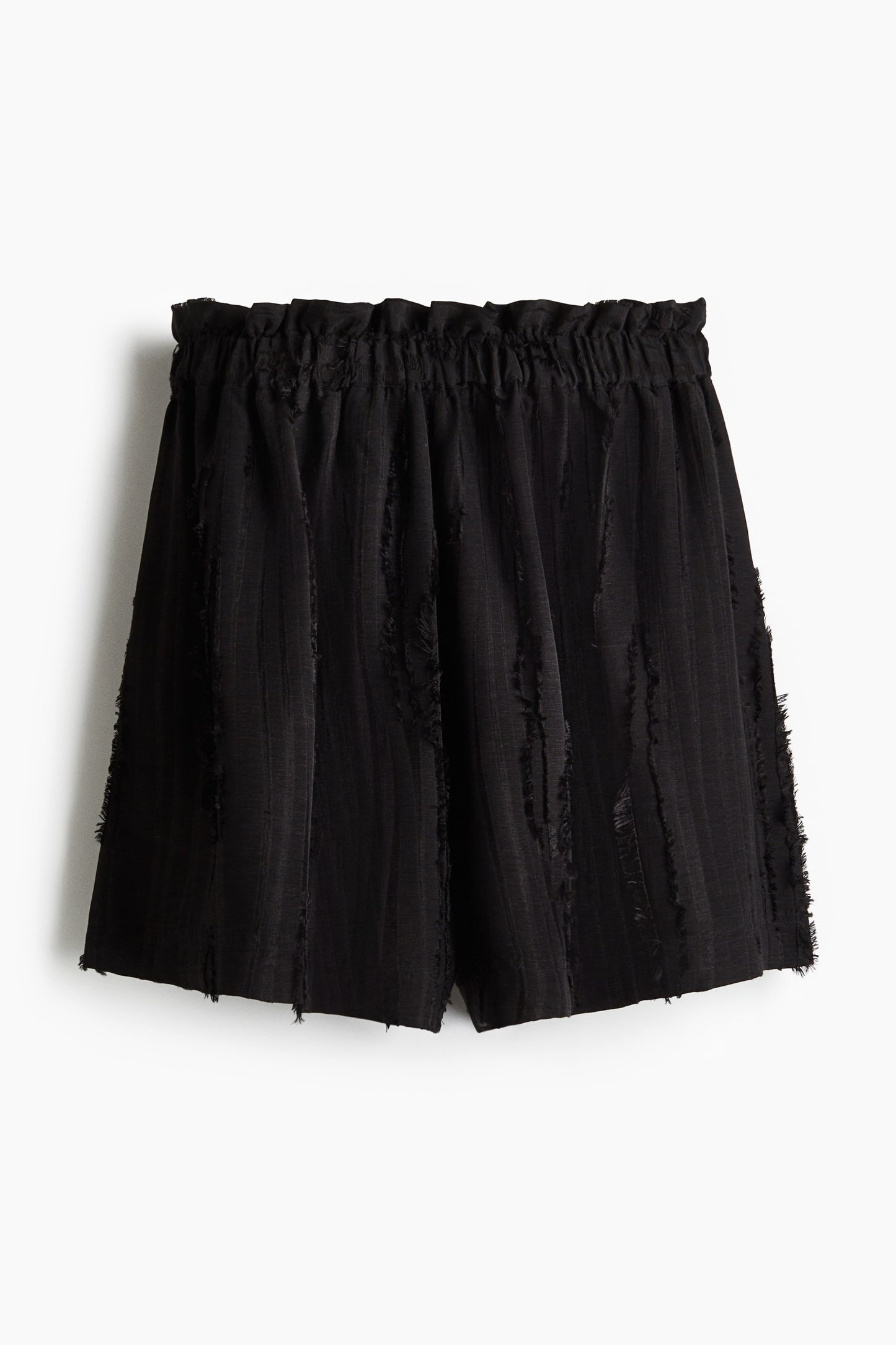 Frayed paper bag shorts