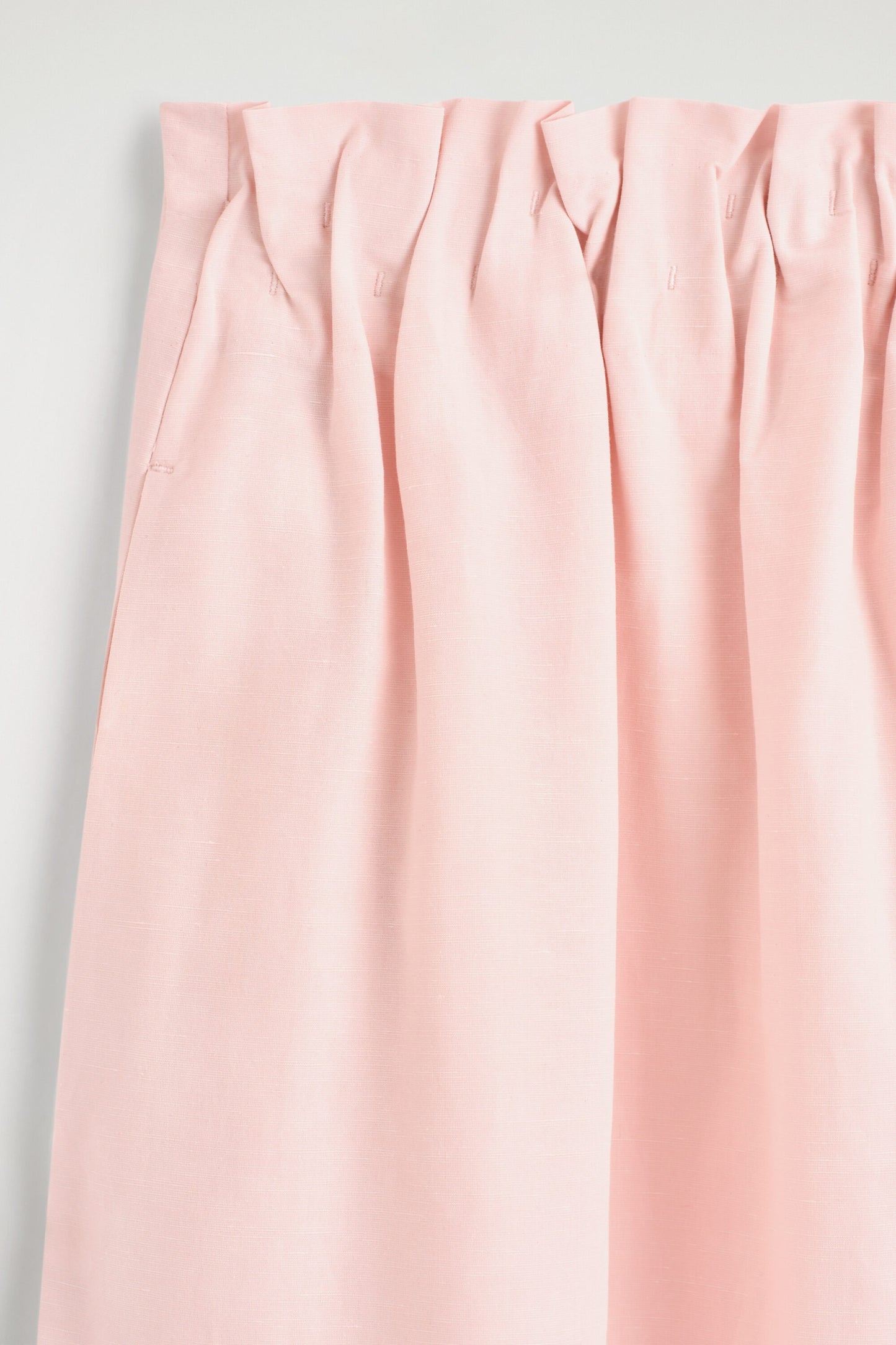 Cotton-linen balloon midi skirt