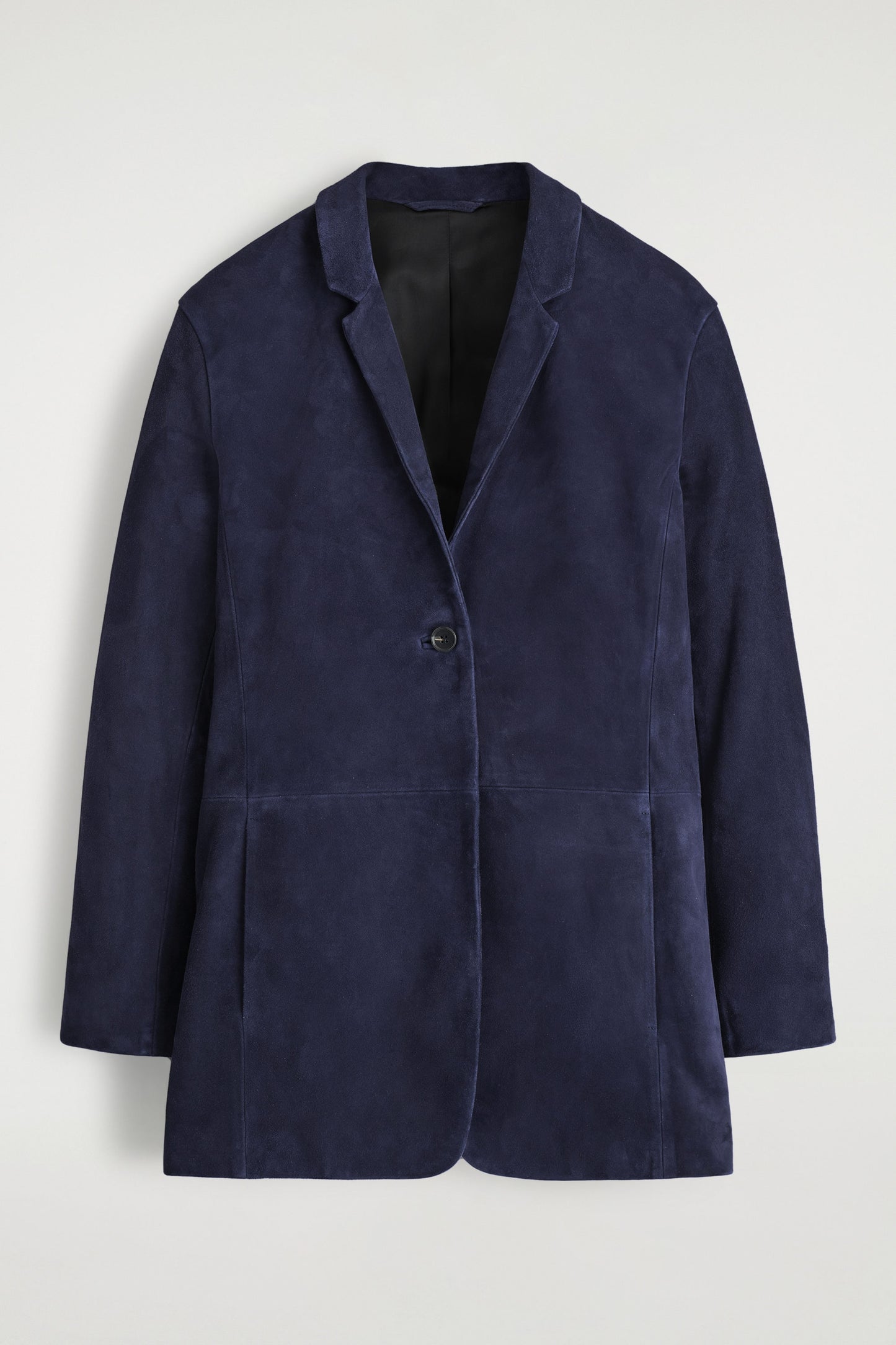 Suede Single-Breasted Blazer