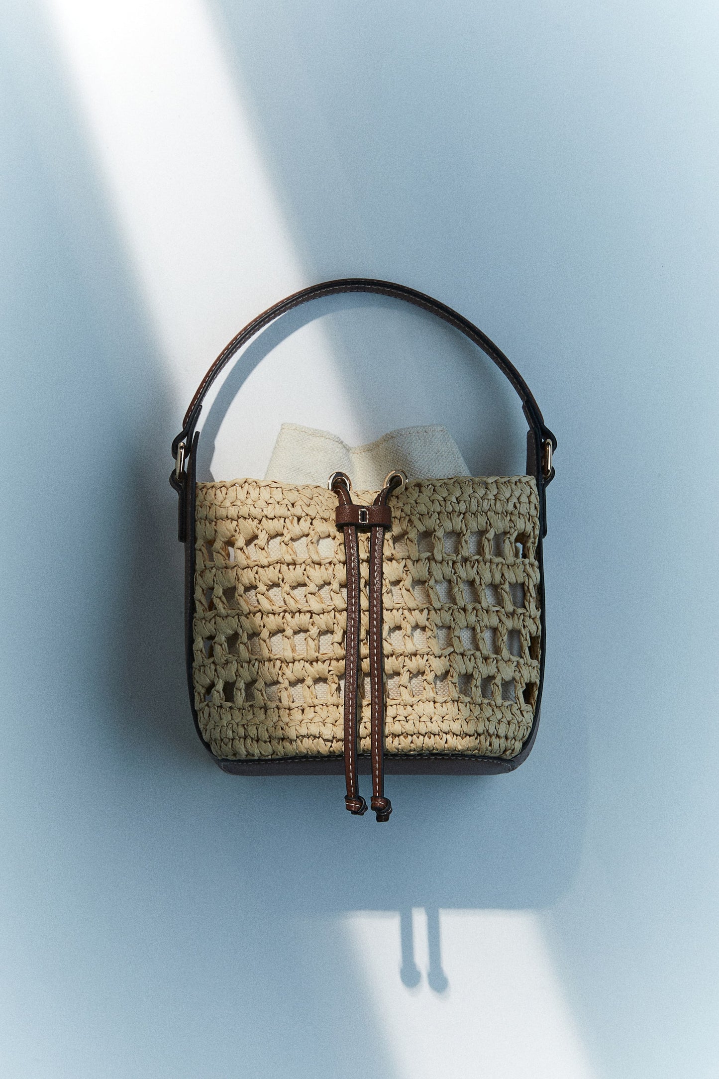 Straw crossbody bag