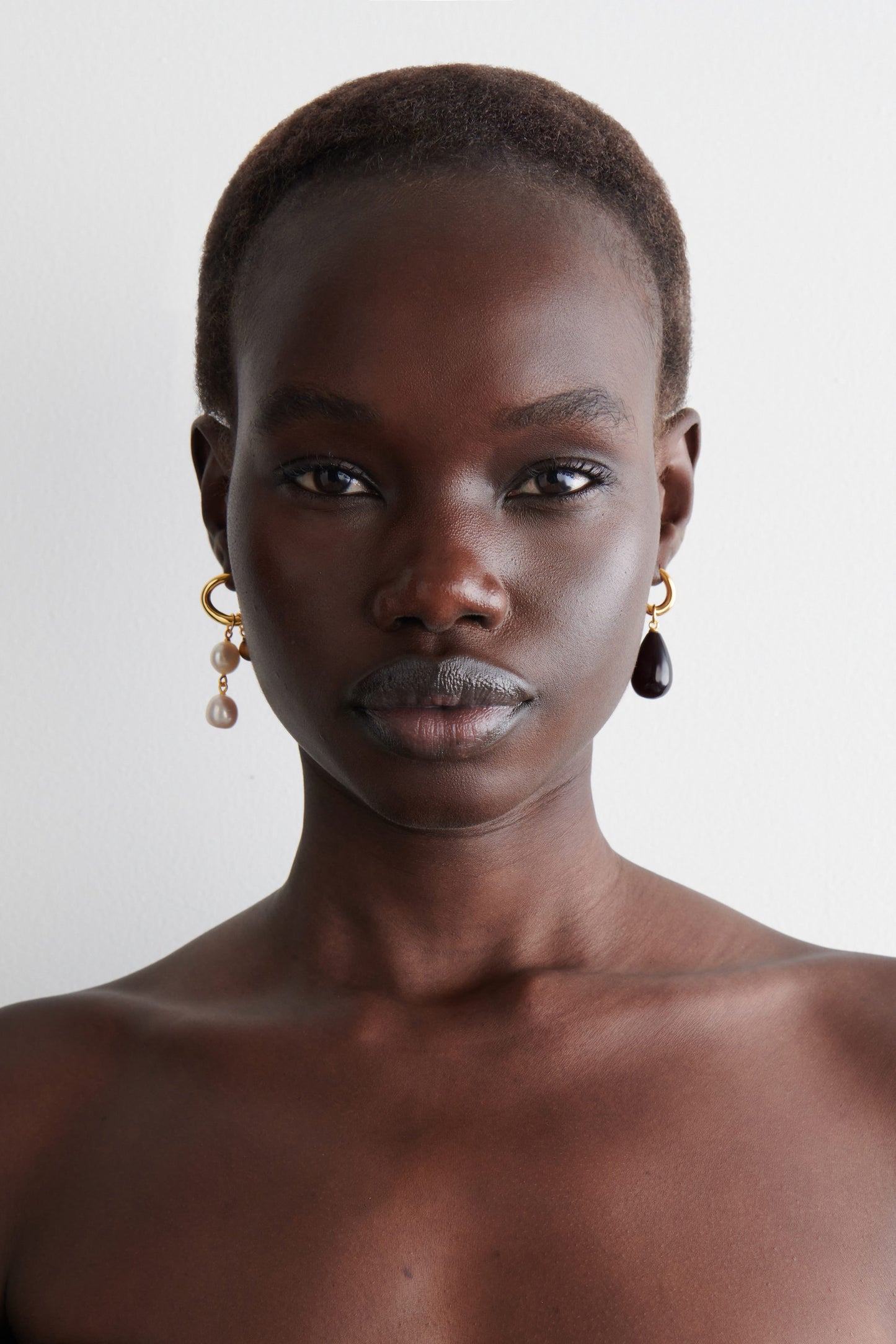 Twisted Hoop Charm Earrings
