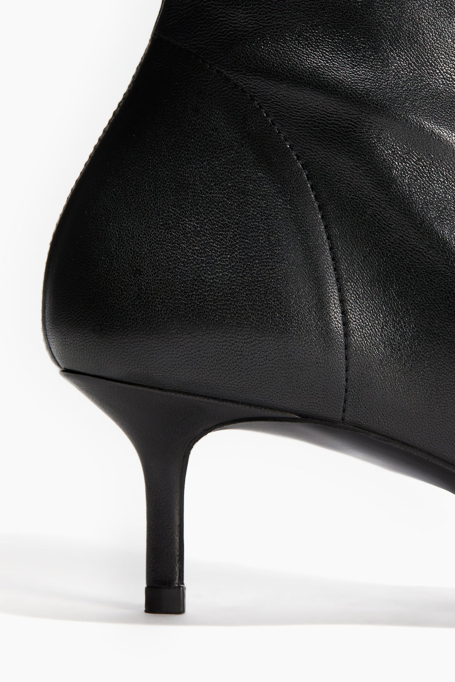 Heeled leather sock boots
