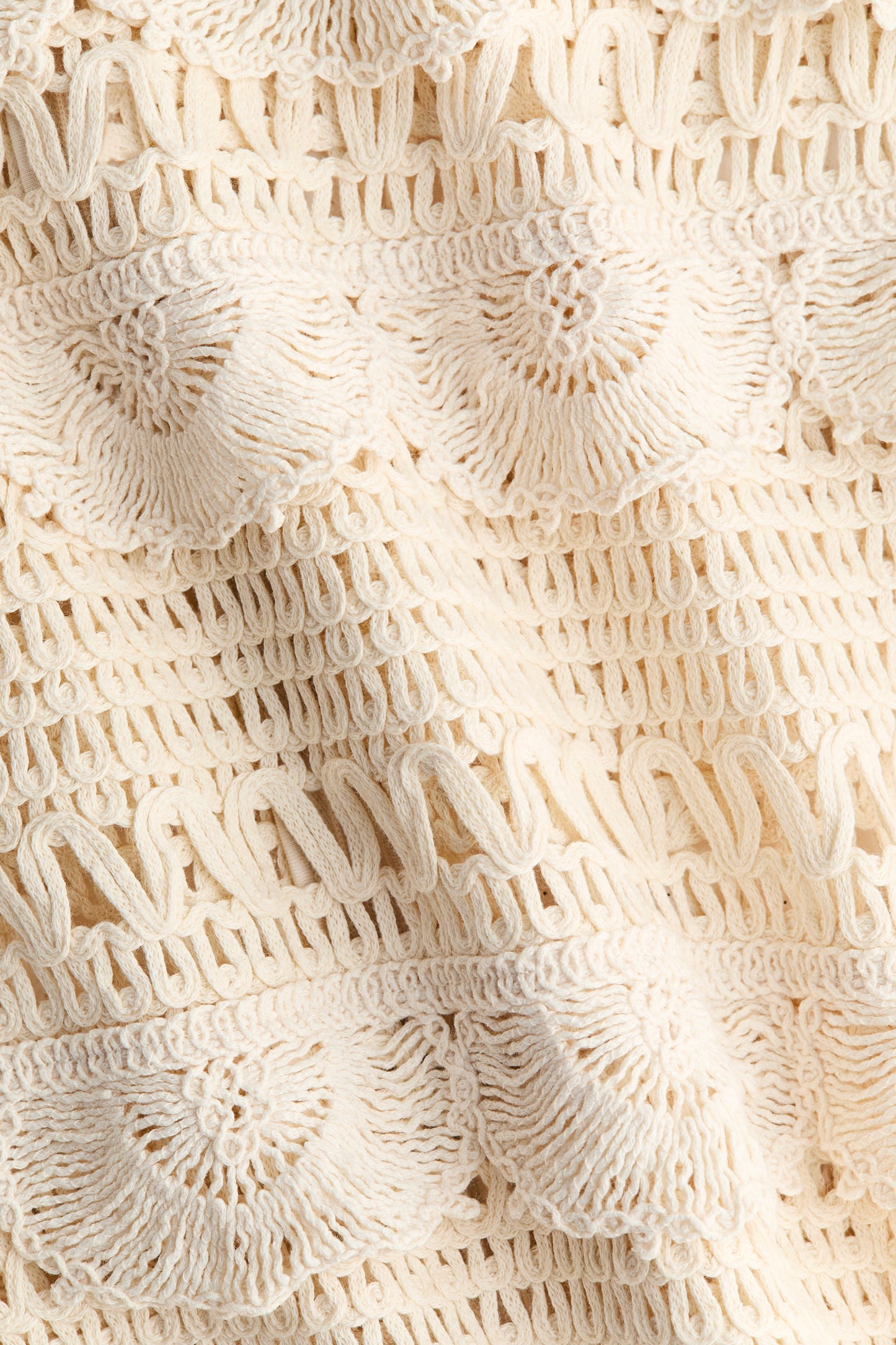 Crochet-look mini dress