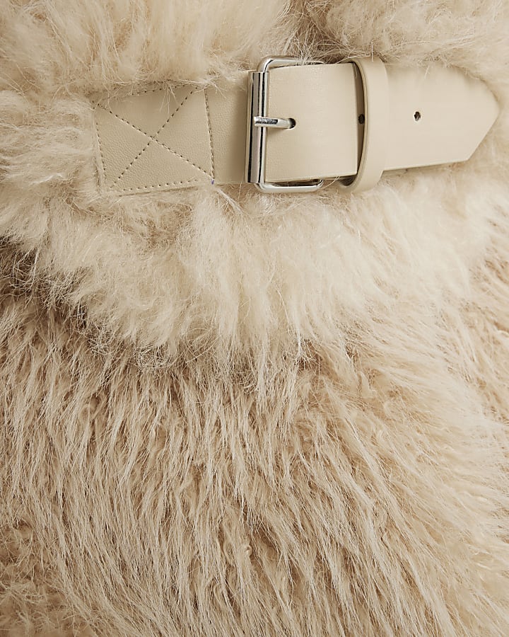 Cream Faux Fur Coat