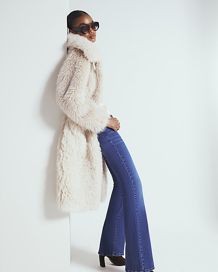 Cream Faux Fur Coat