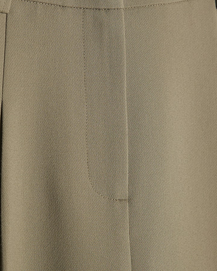 Beige Straight Leg Trousers
