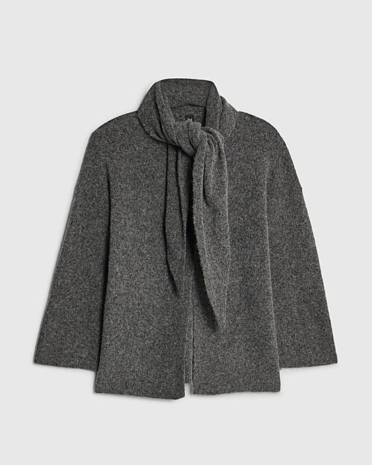 RI Studio Grey Scarf Alpaca Blend Cardigan