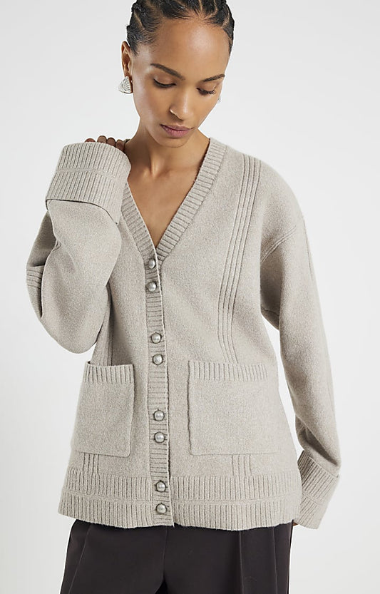 Brown Knitted Long Sleeve Cardigan | River Island